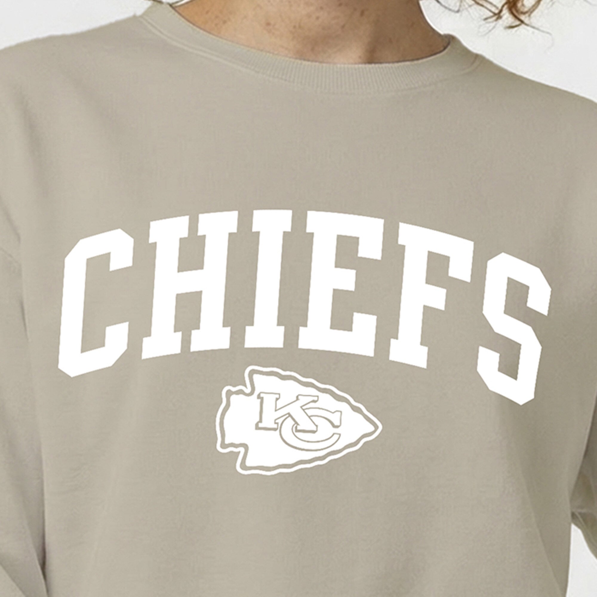 Women's Champion Light Brown Kansas City Chiefs Powerblend Cocoa Butter Fleece Sweatshirt