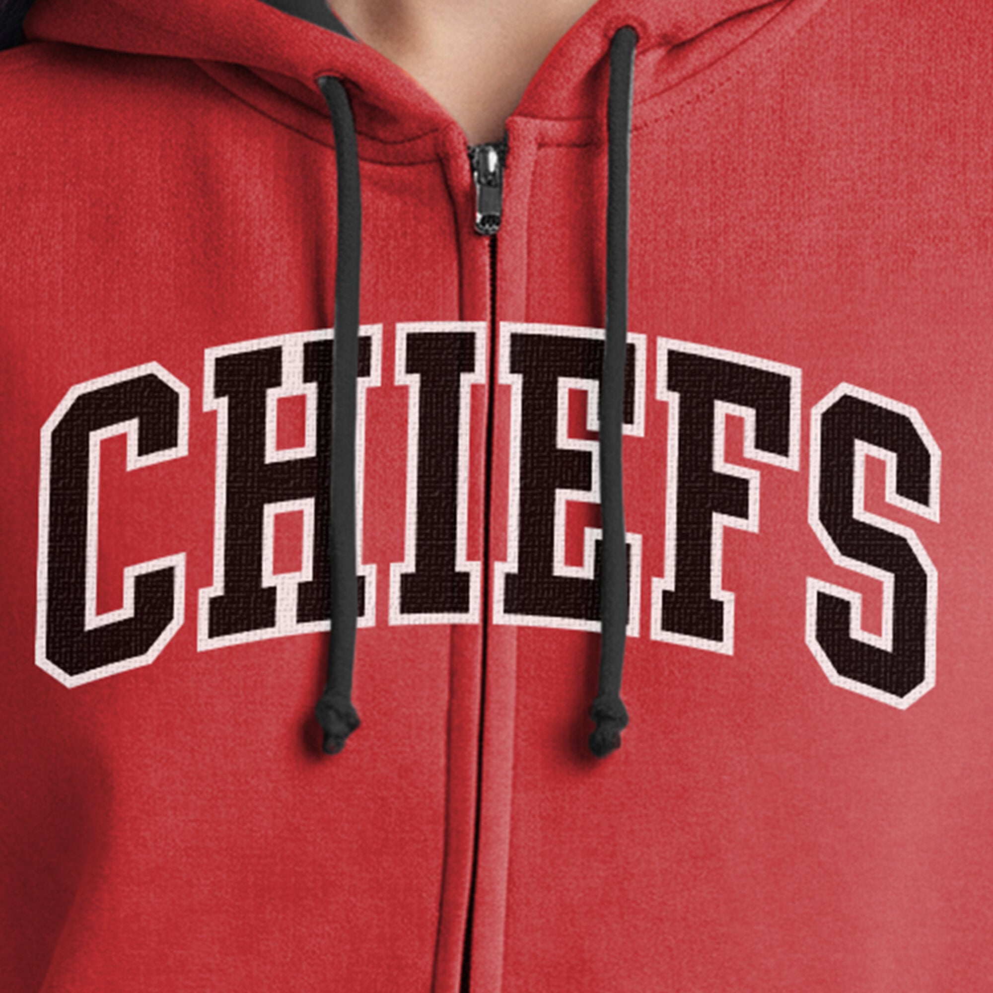 Sweat à capuche zippé Champion rouge Kansas City Chiefs pour femme