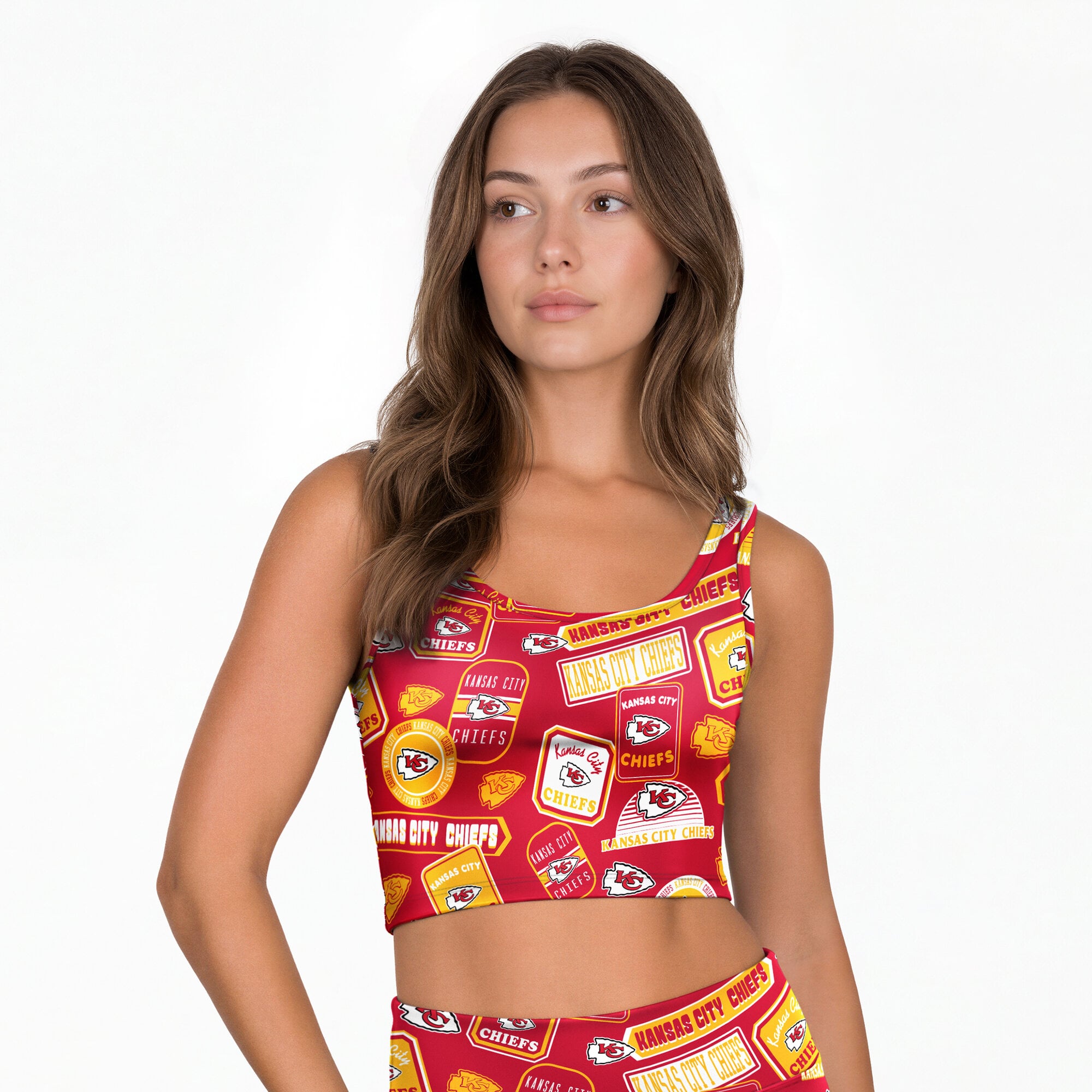 Women's Concepts Sport Red Kansas City Chiefs Grady Allover Print Bralette