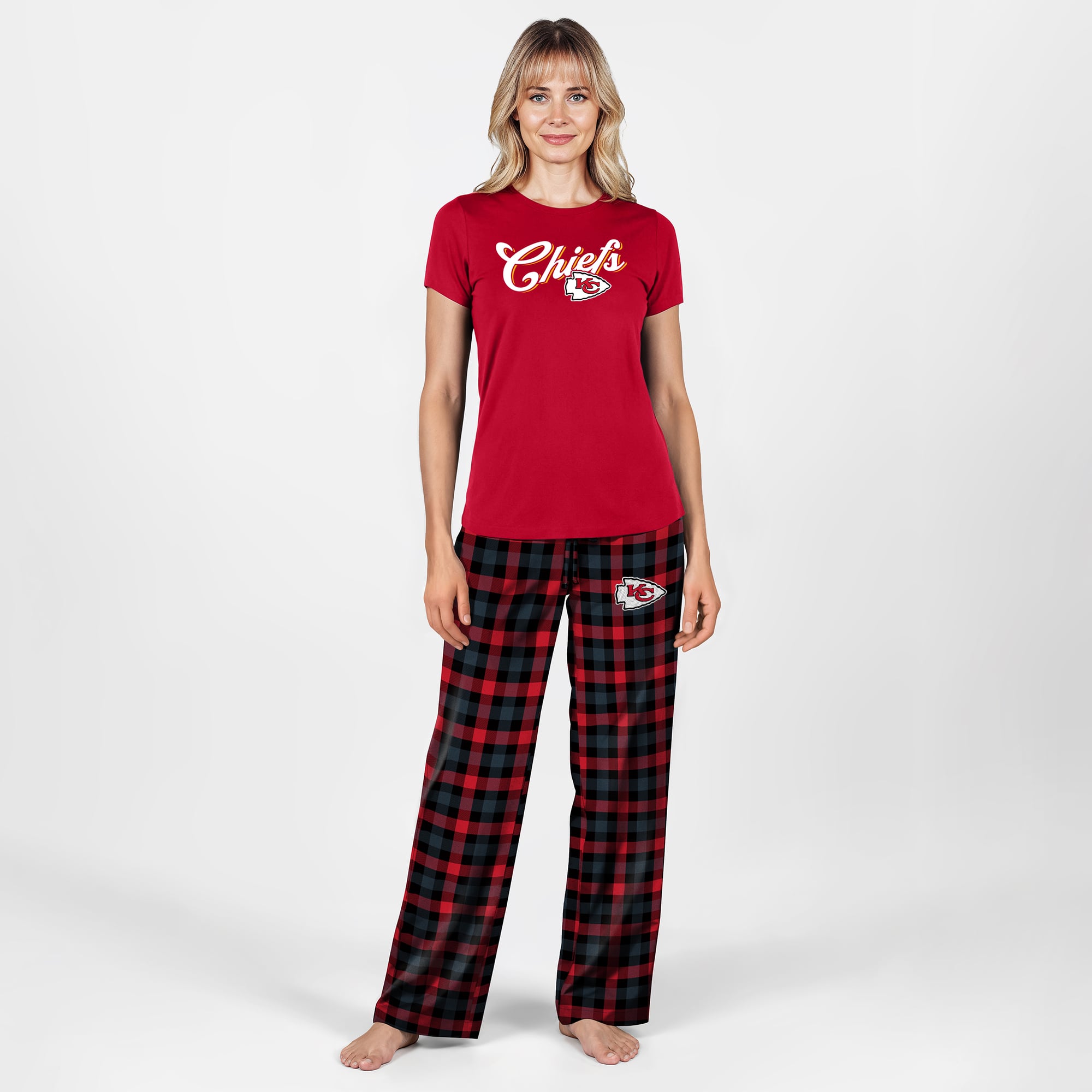 Women's Concepts Sport  Red Kansas City Chiefs Highland Sleep Set