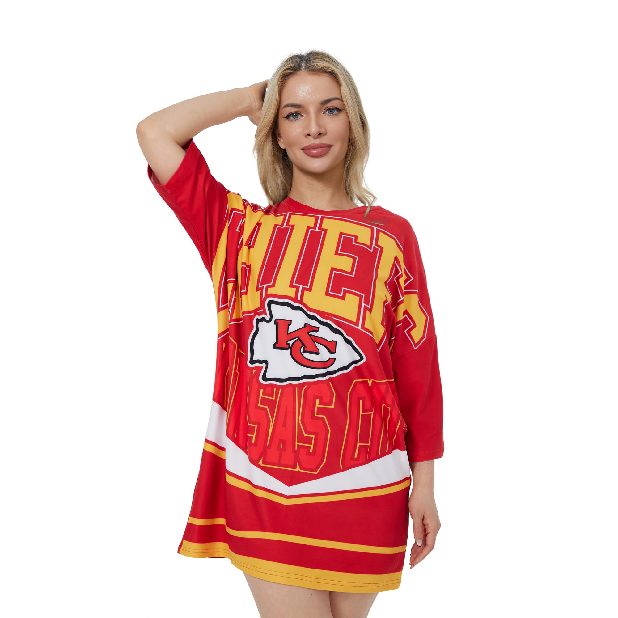 Women's Concepts Sport Red Kansas City Chiefs Mosaic Knit Nightdress