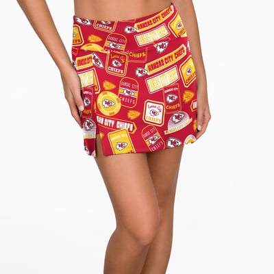 Kansas City Chiefs Concepts Sport Women's Plus Size Grady Allover Print Sleep Skort - Red
