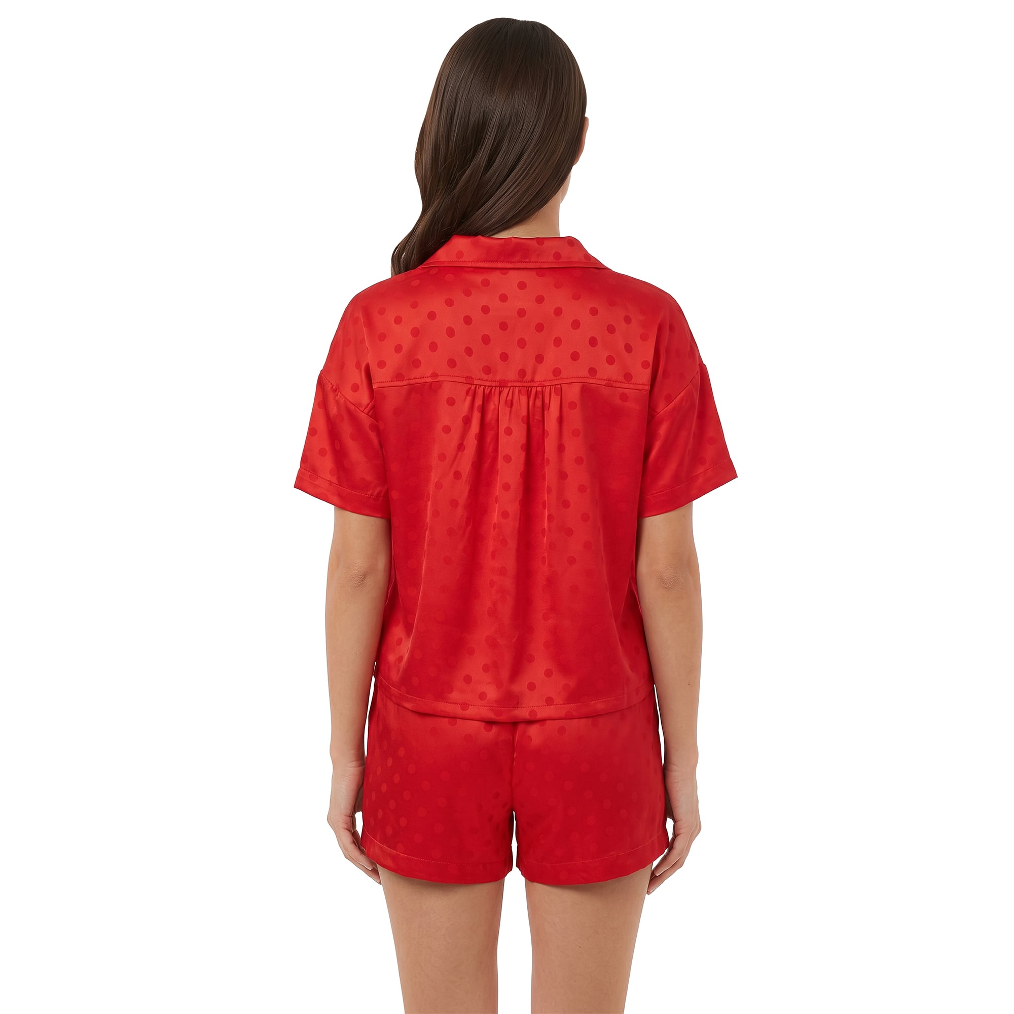 Women's Concepts Sport Red Kansas City Chiefs Wink Dot Satin Jacquard Sleep Set