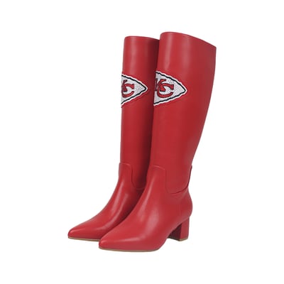  Kansas City Chiefs FABGATING by Cuce Women's Vegan Leather Classic Team Boots - Red
