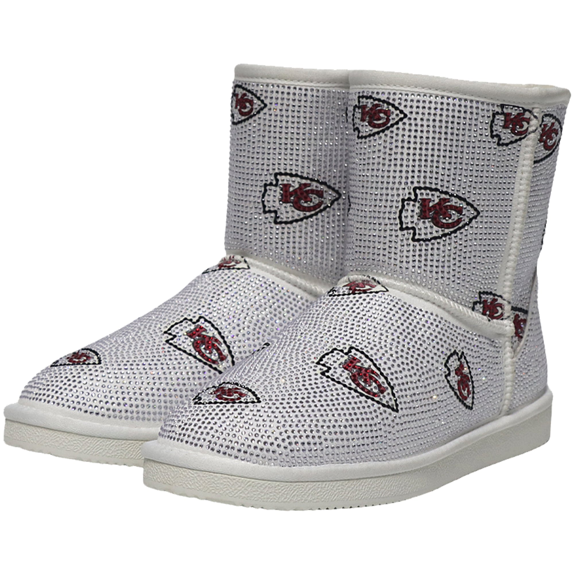 Bottines à enfiler FABGATING by Cuce White Kansas City Chiefs pour femmes