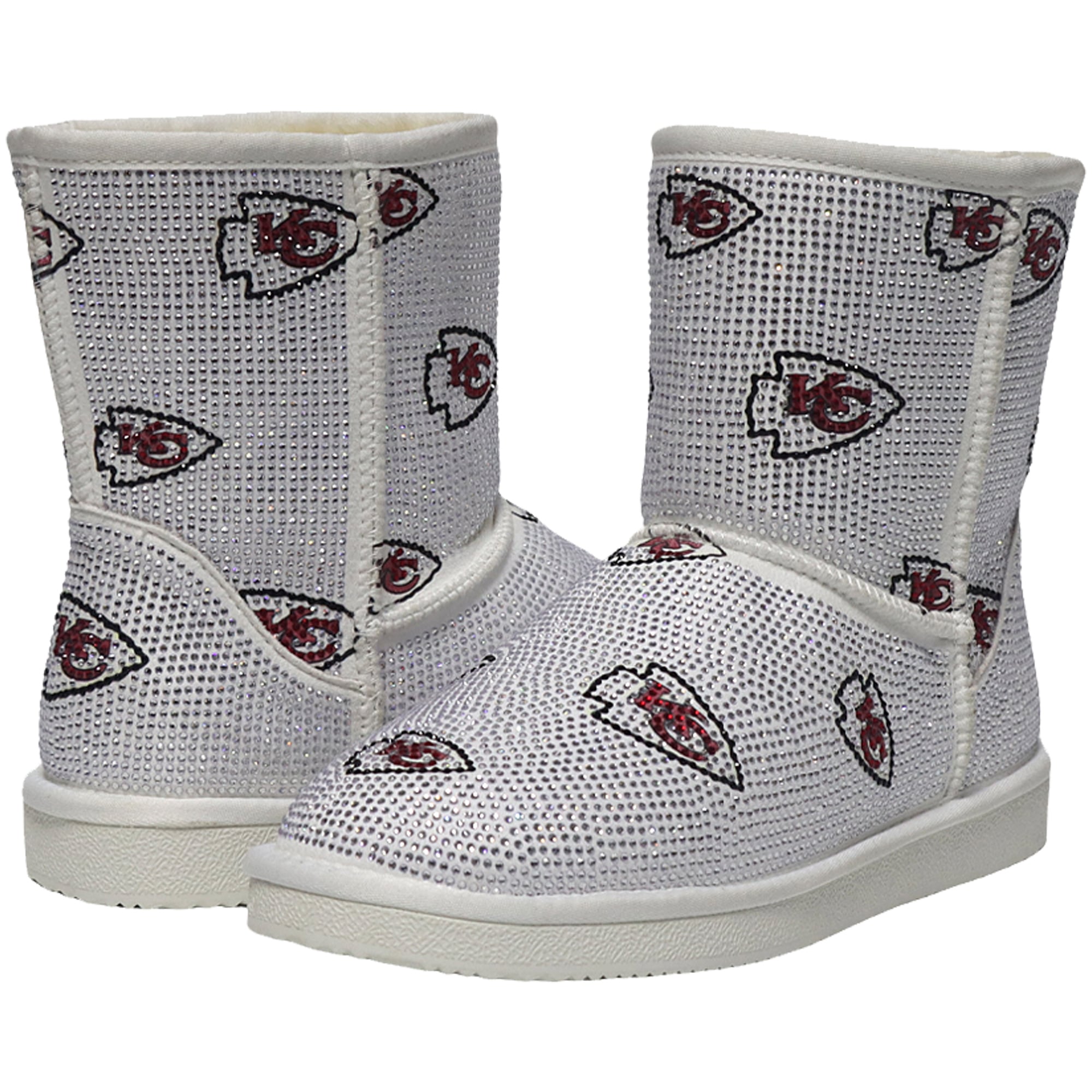 Bottines à enfiler FABGATING by Cuce White Kansas City Chiefs pour femmes