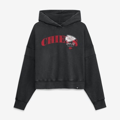 Kansas City Chiefs Fanatics Women's Counter Run Pullover Hoodie - Black
