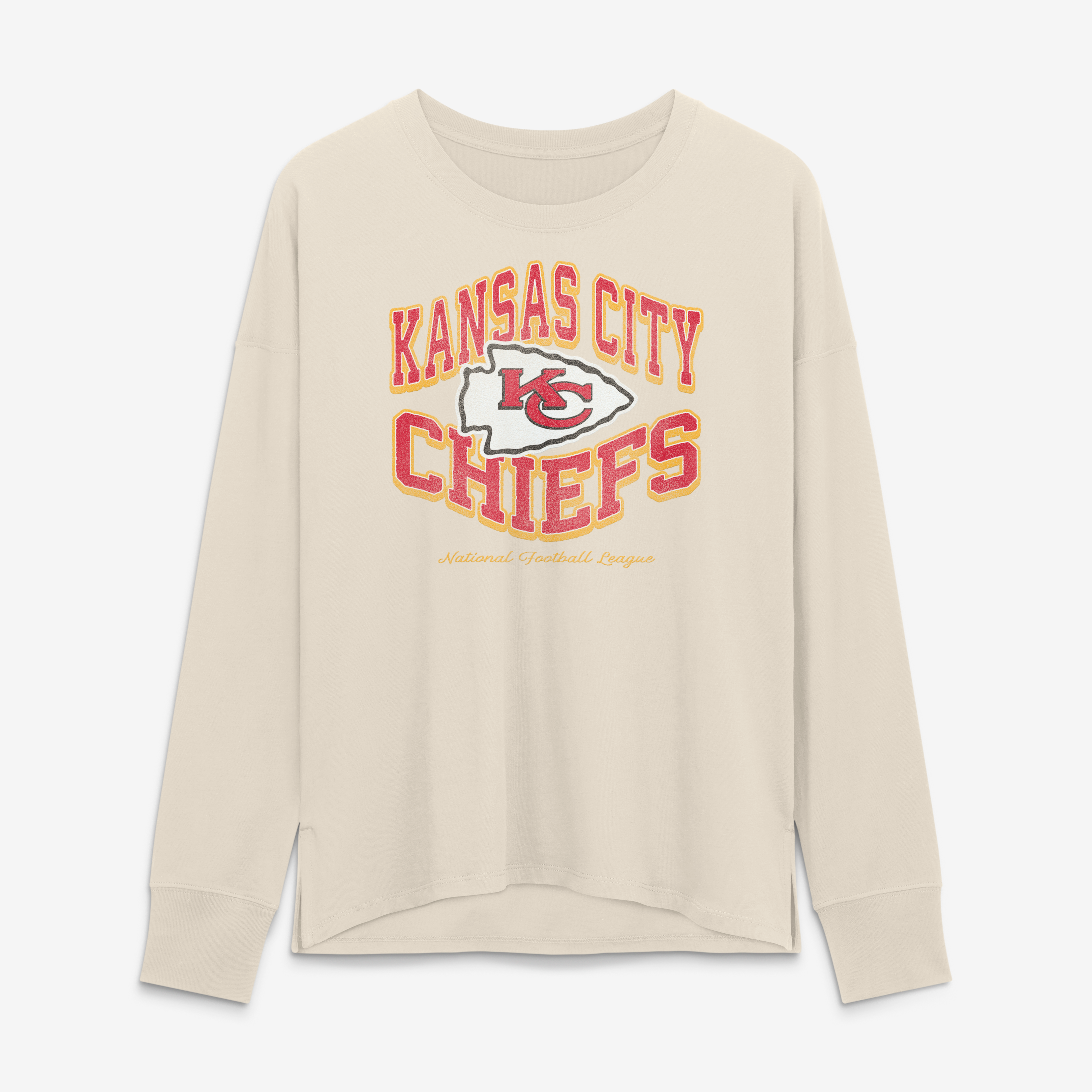 Women's Fanatics Cream Kansas City Chiefs Heritage Legacy Long Sleeve T-Shirt