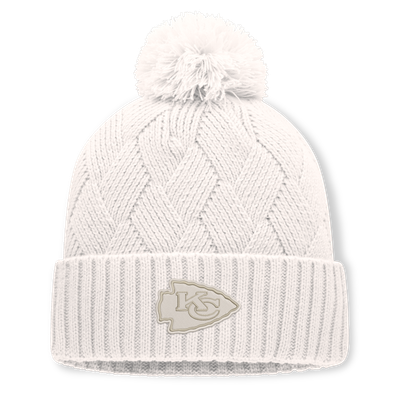  Kansas City Chiefs Fanatics Women's Shift Cuffed Knit Hat with Pom - Cream