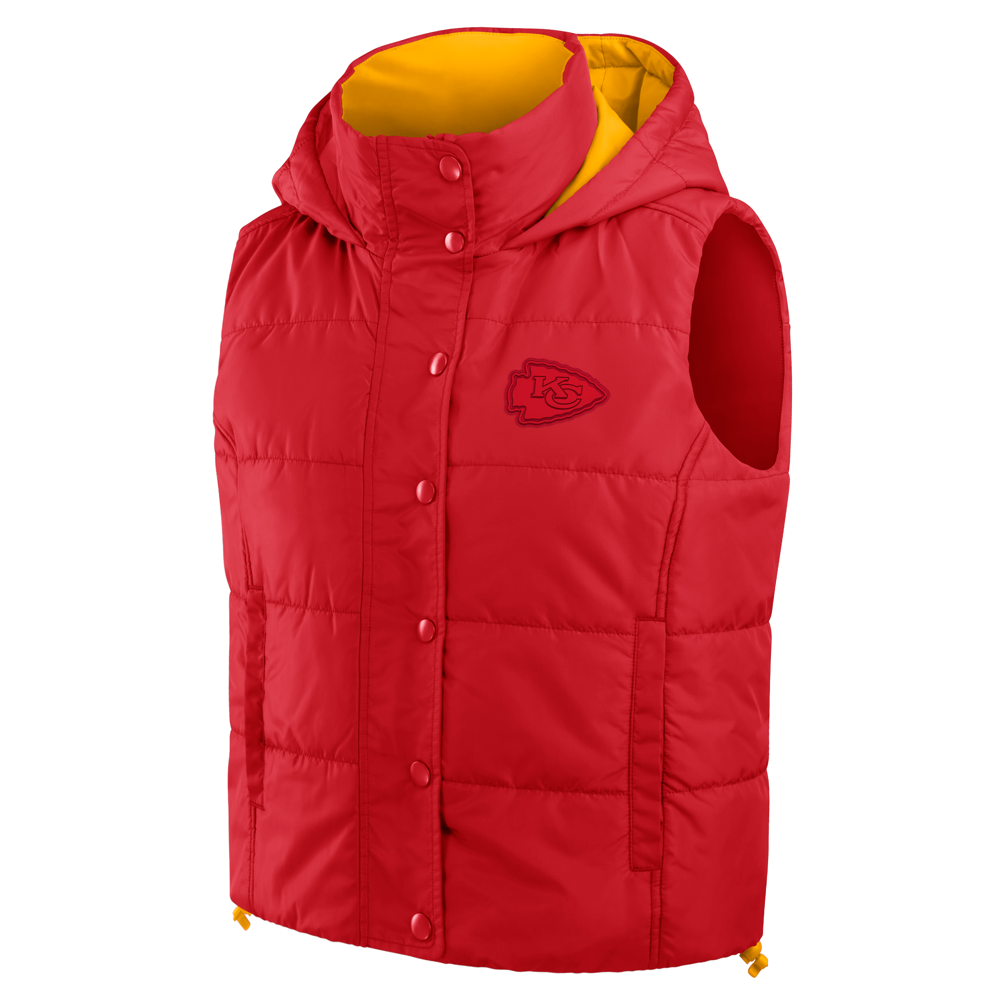Gilet matelassé zippé intégral rouge Kansas City Chiefs pour femmes de Fanatics