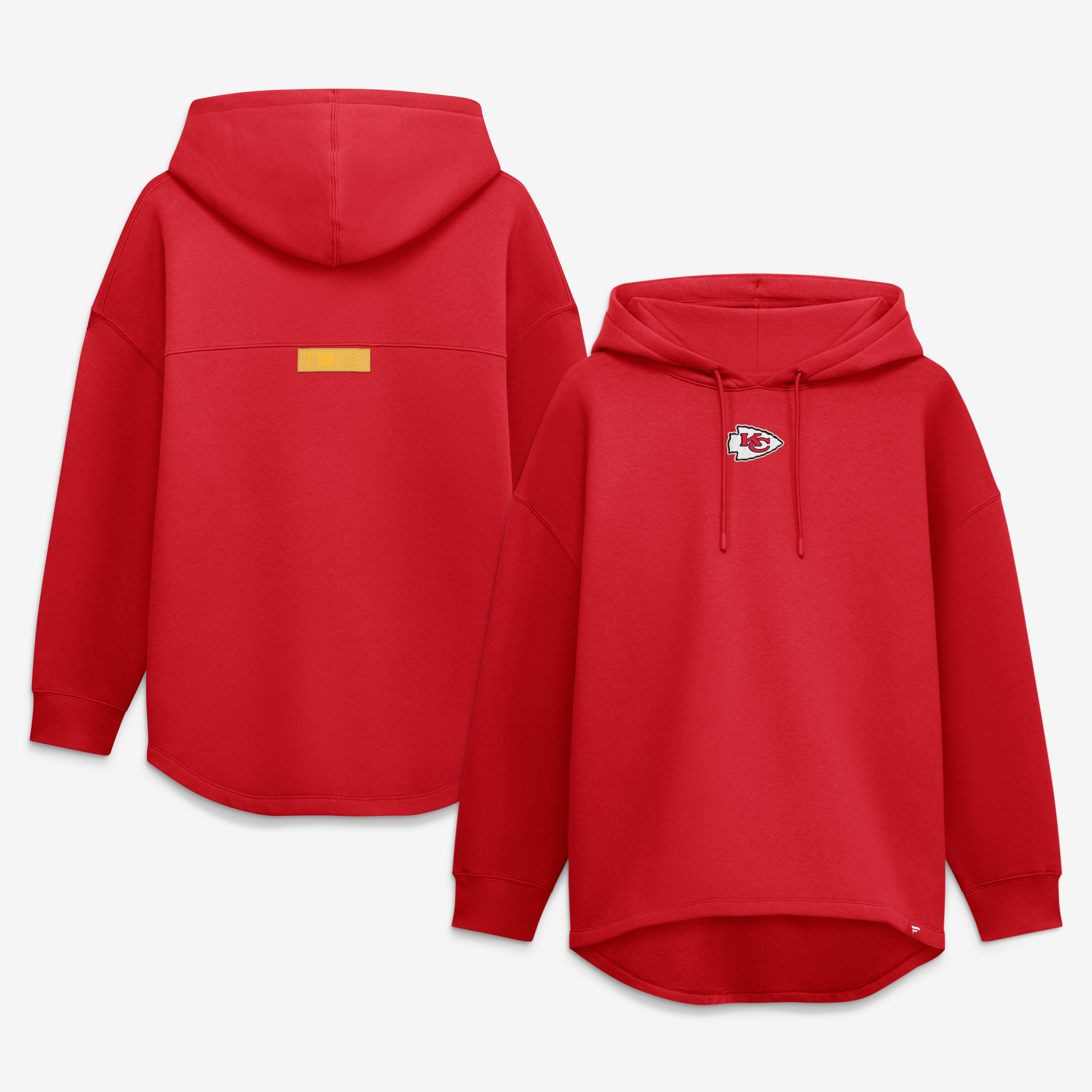 Women's Fanatics Red Kansas City Chiefs Oversized Tunic Hoodie