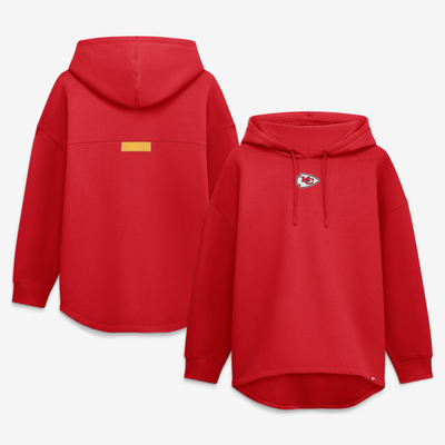 Sweat à capuche tunique oversize Kansas City Chiefs Fanatics pour femme - Rouge