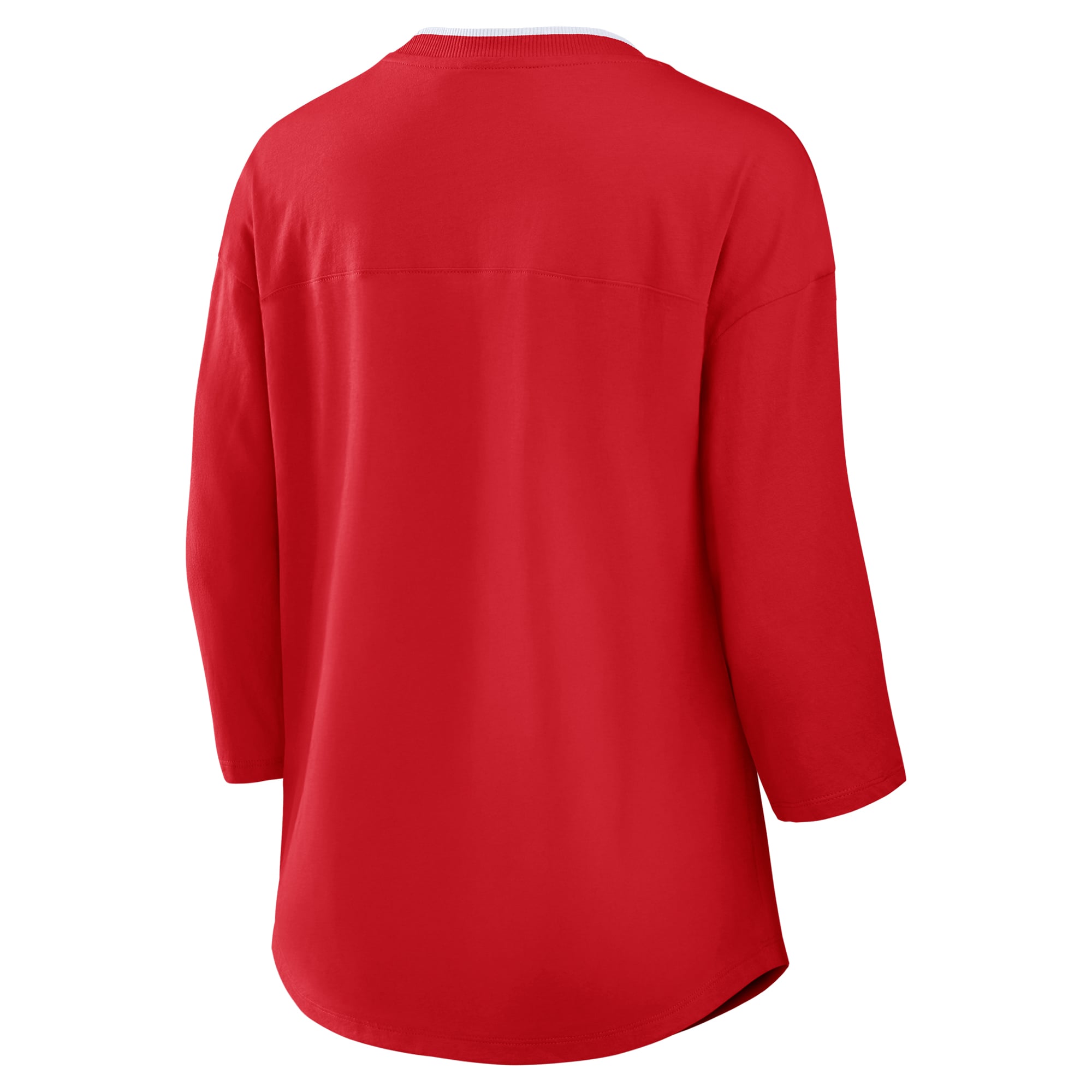 Women's Fanatics Red Kansas City Chiefs Plus Deceptive Juke 3/4-Sleeve V-Neck T-Shirt