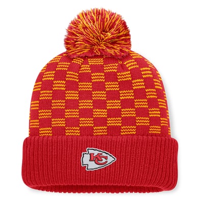 Kansas City Chiefs Fanatics Women's Relic Cuffed Knit Hat with Pom - Red