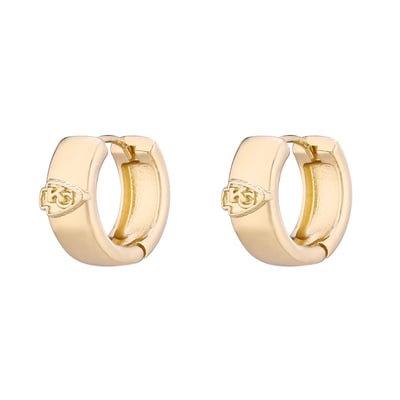  Kansas City Chiefs LUV AJ Women's Logo Monaco Huggie Earrings - Gold