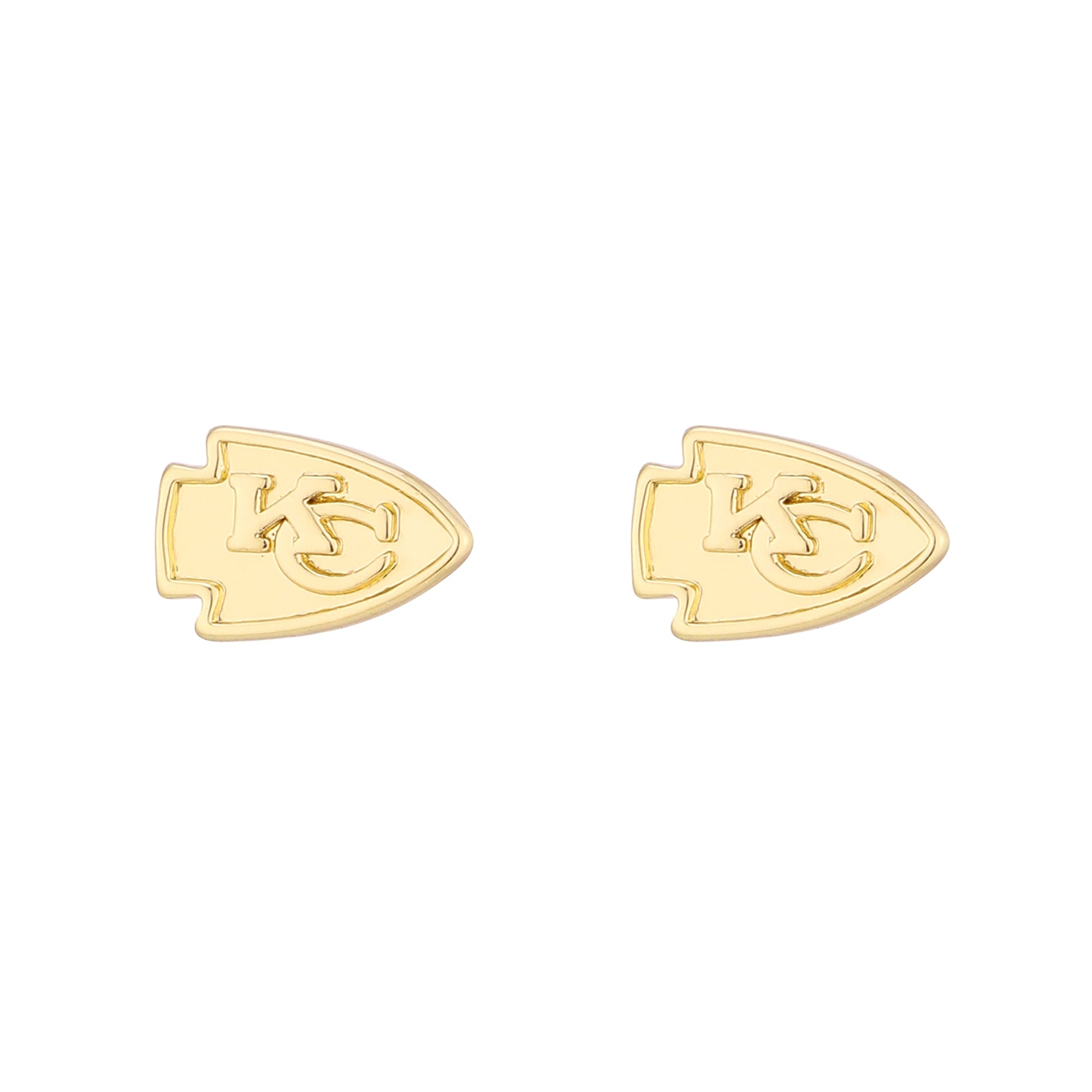 Boucles d'oreilles puces pour femmes LUV AJ Gold Kansas City Chiefs Logo