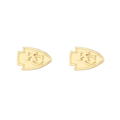  Kansas City Chiefs LUV AJ Women's Logo Stud Earrings - Gold