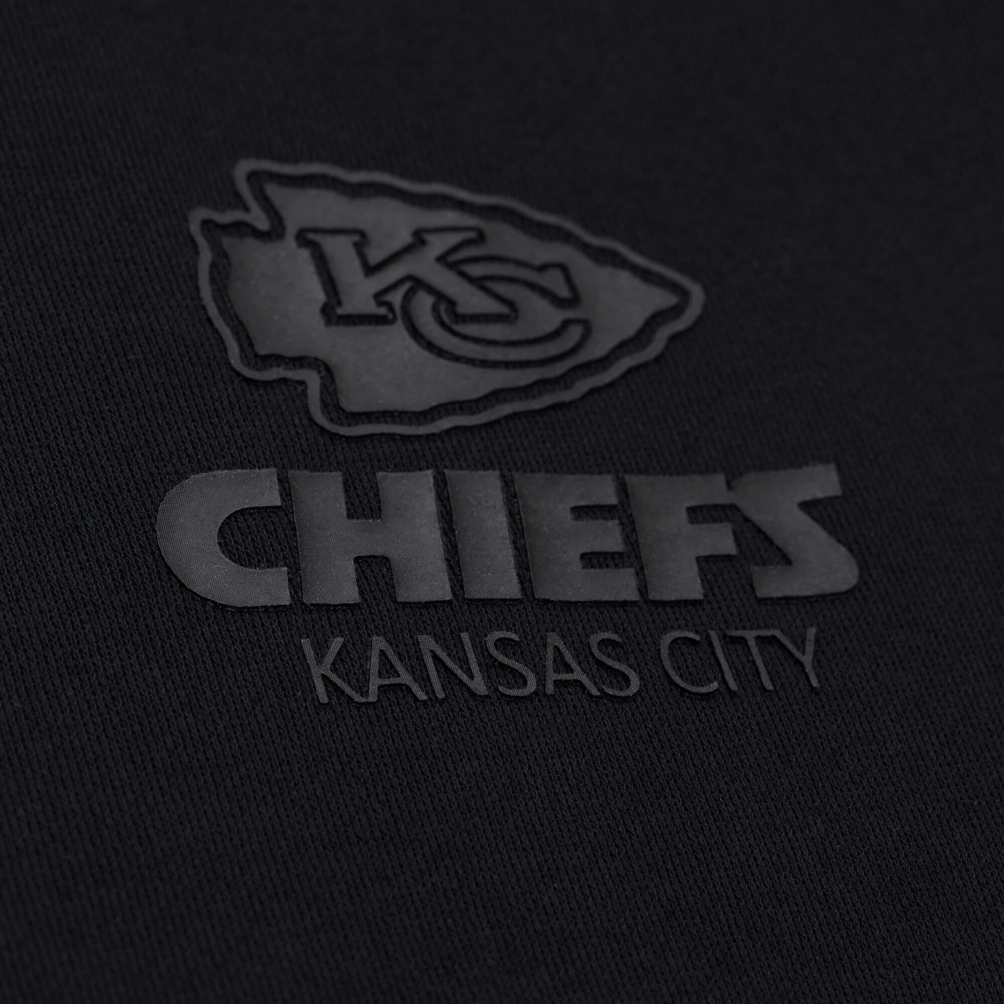 Sweat-shirt en polaire Mitchell & Ness Core Essentials Micro Logo Noir Kansas City Chiefs pour femme
