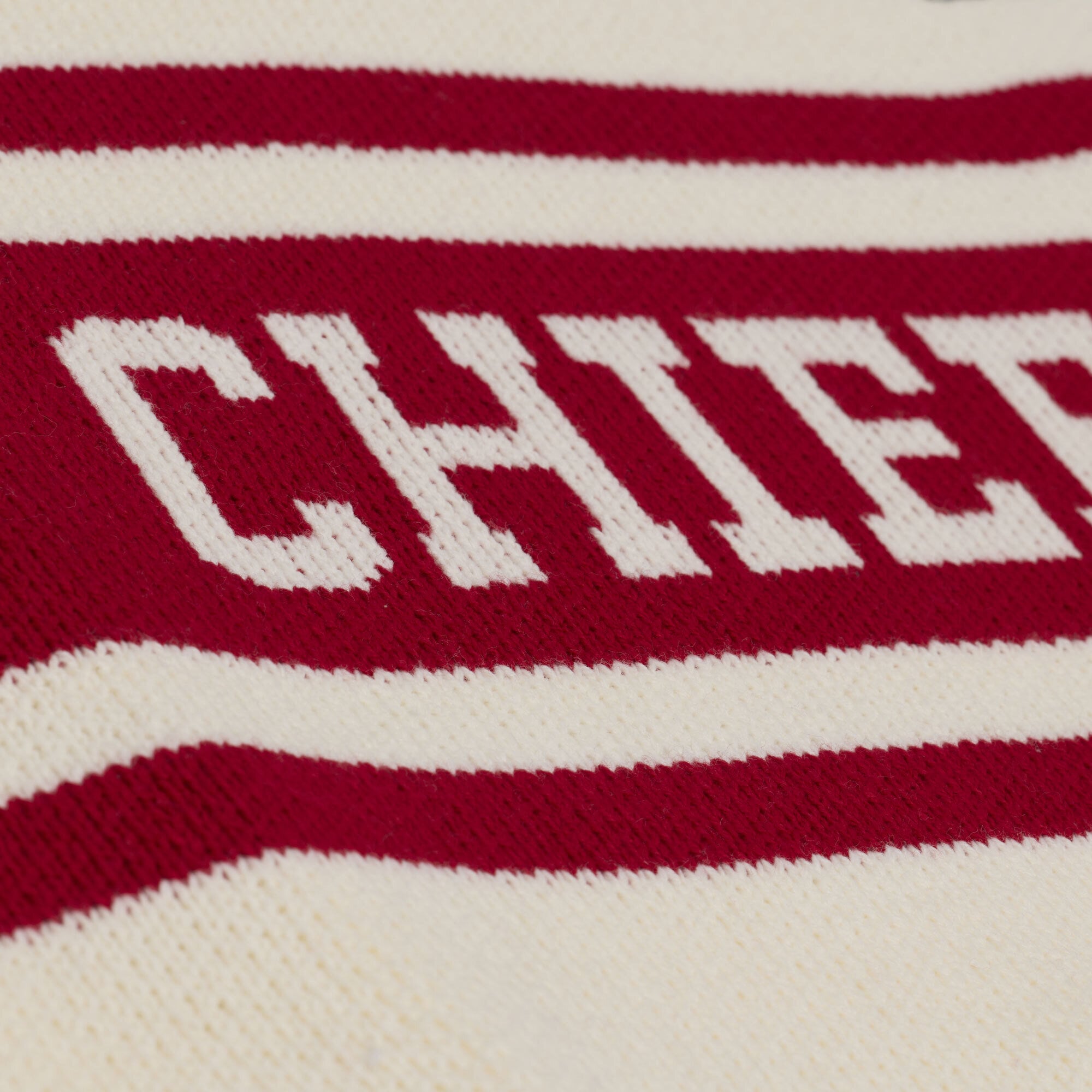 Women's Mitchell & Ness Cream/Red Kansas City Chiefs Retro Roots V-Neck Sweater