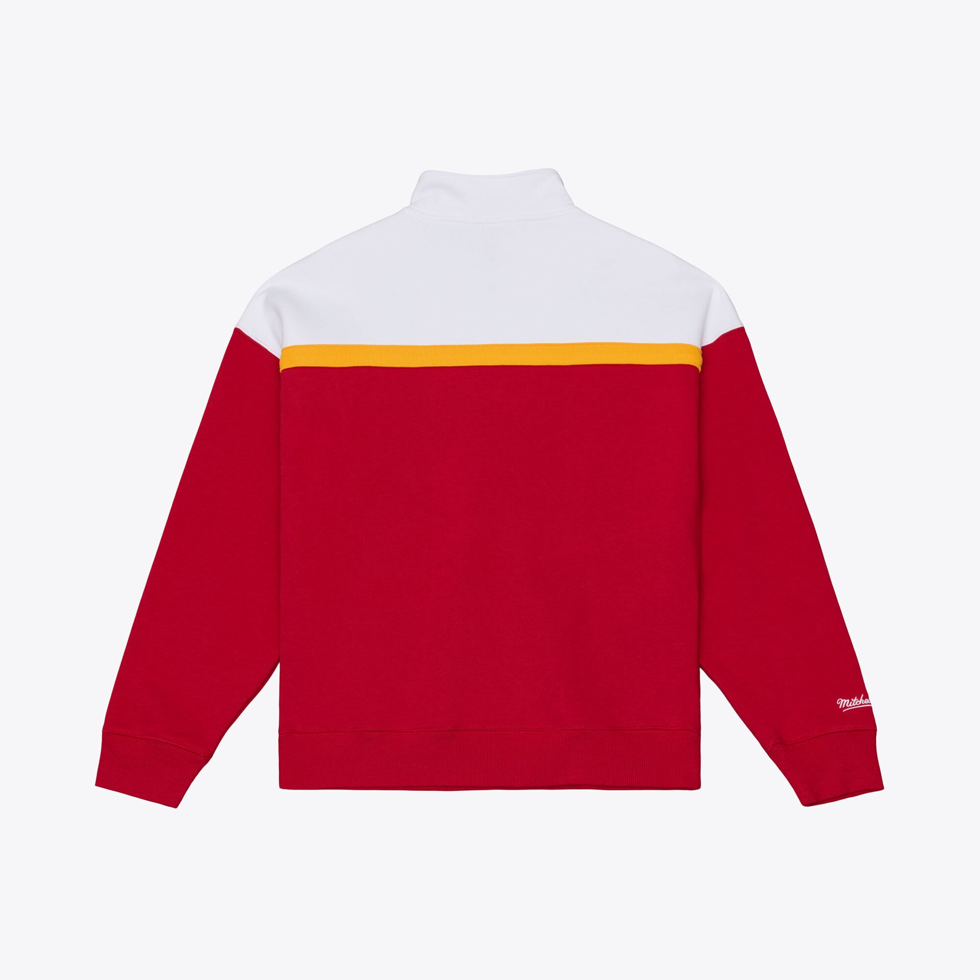 Pull à col zippé Mitchell & Ness rouge Kansas City Chiefs pour femme