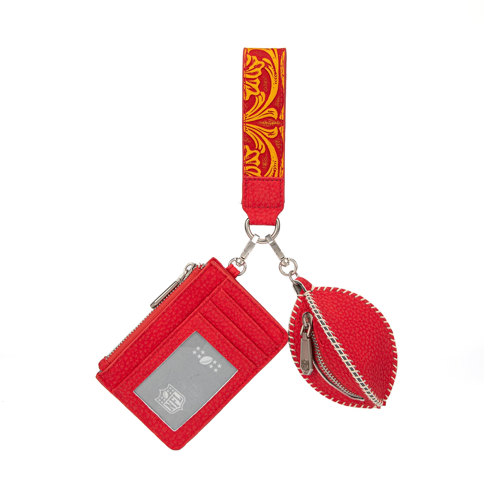 Portefeuille et bracelet porte-clés football Montana West Kansas City Chiefs pour femme