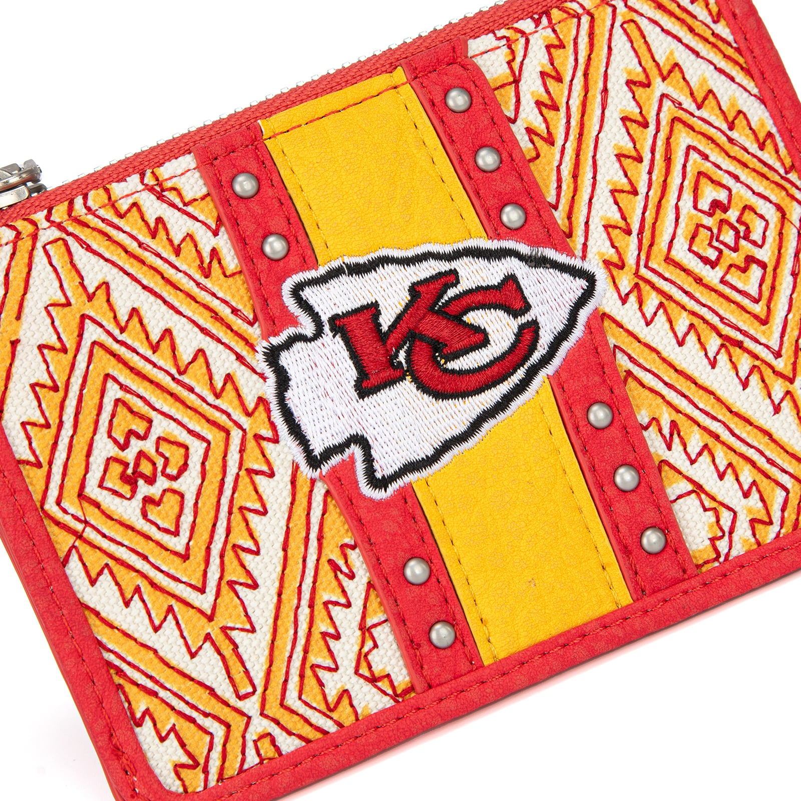 Portefeuille et bracelet porte-clés football Montana West Kansas City Chiefs pour femme