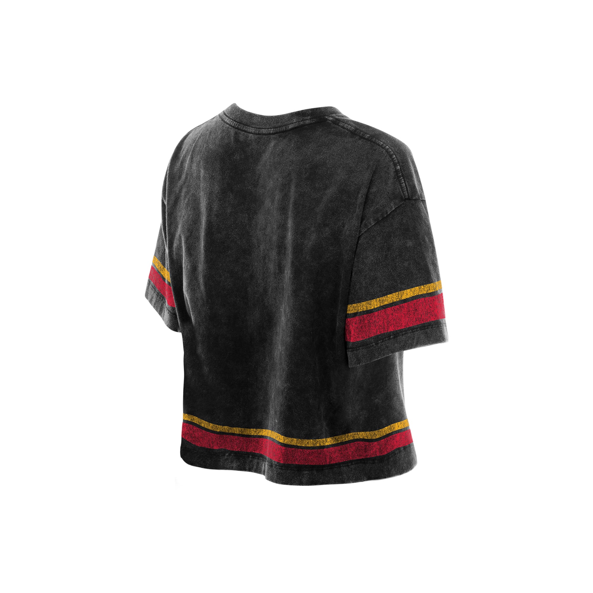 Women's New Era Black Kansas City Chiefs Lifestyle Mineral Wash Boxy Cropped T-Shirt
