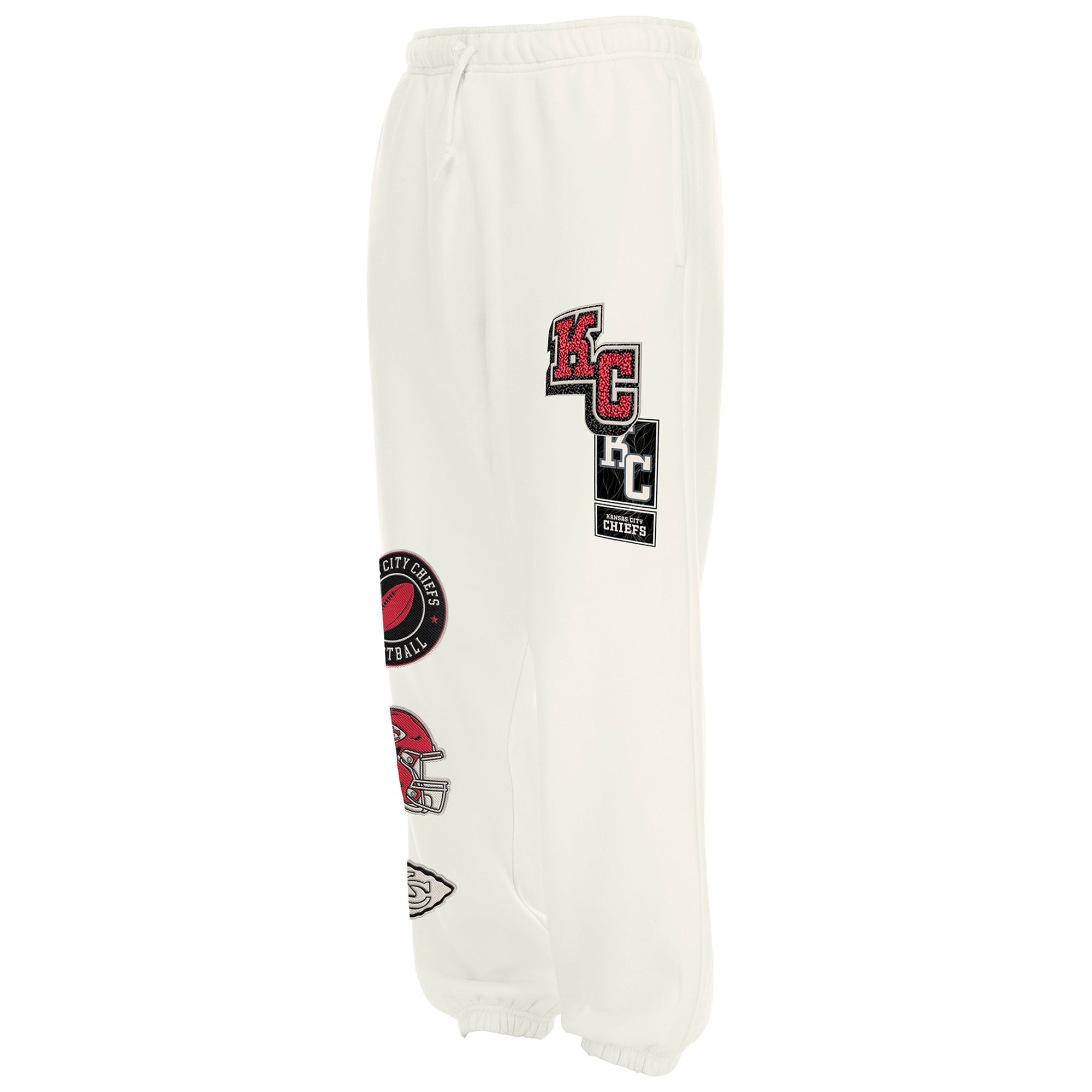 Pantalon de survêtement New Era crème Kansas City Chiefs pour femmes