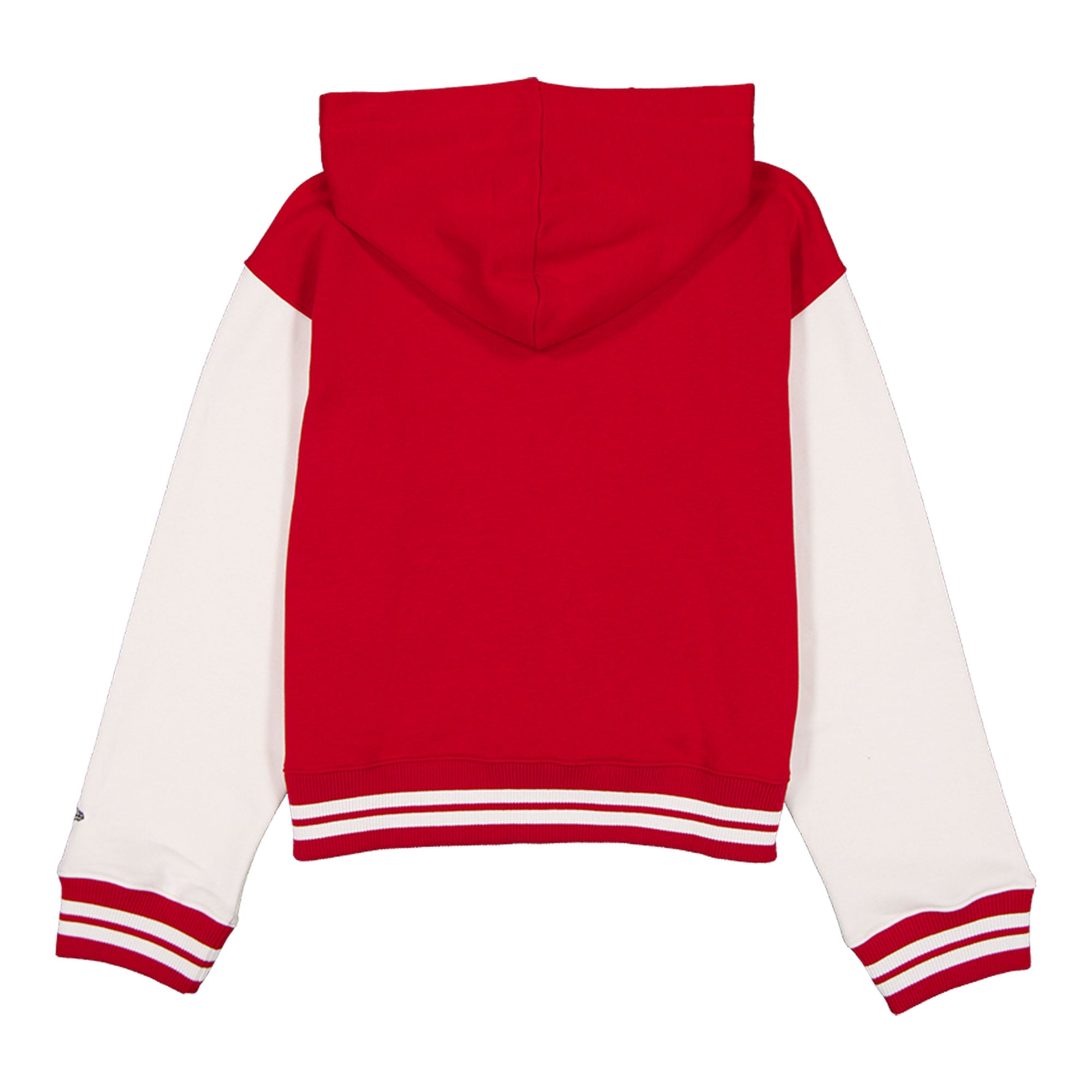 Veste à capuche New Era Kansas City Chiefs rouge rétro pour femme, fermeture boutons-pression.