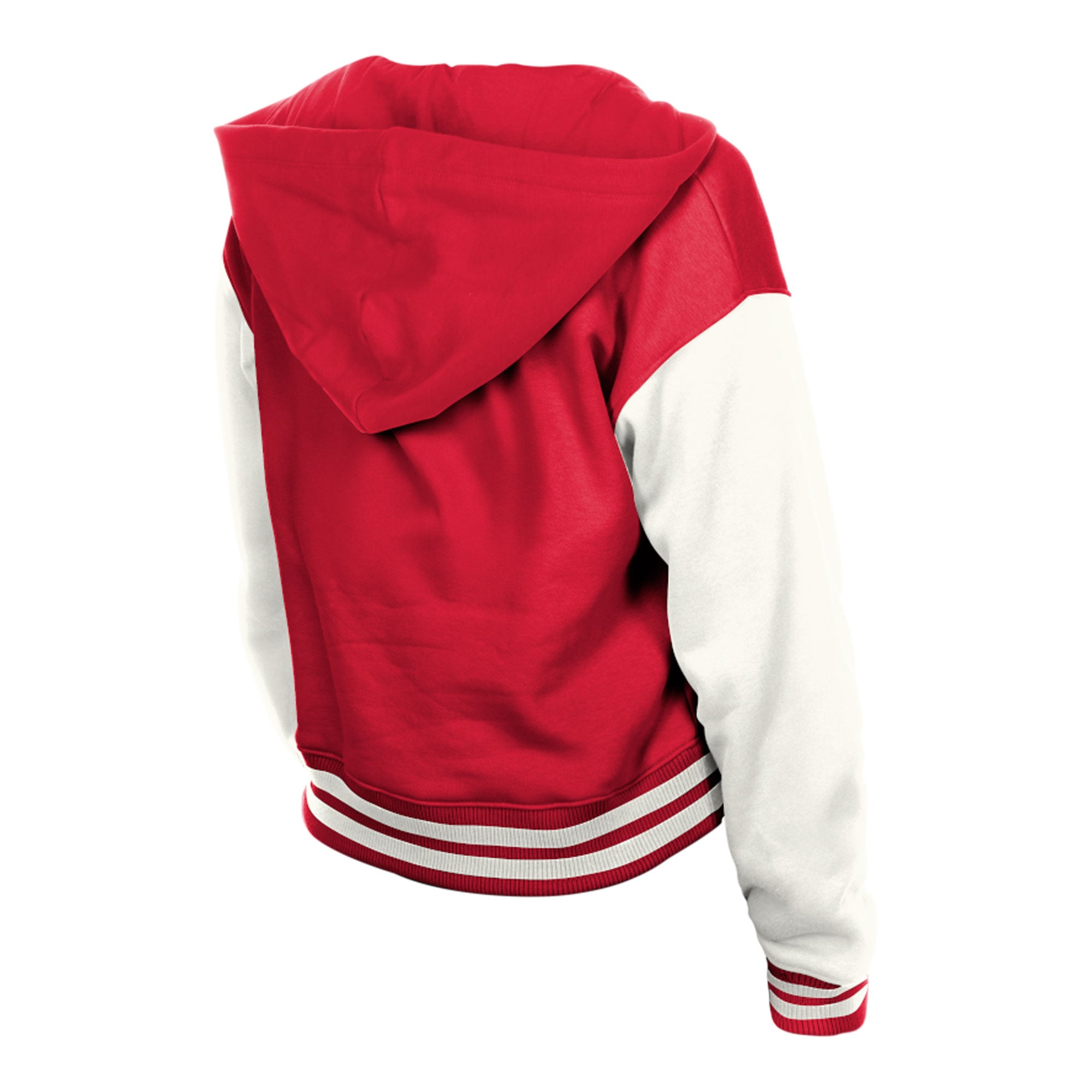 Veste à capuche New Era Kansas City Chiefs rouge rétro pour femme, fermeture boutons-pression.