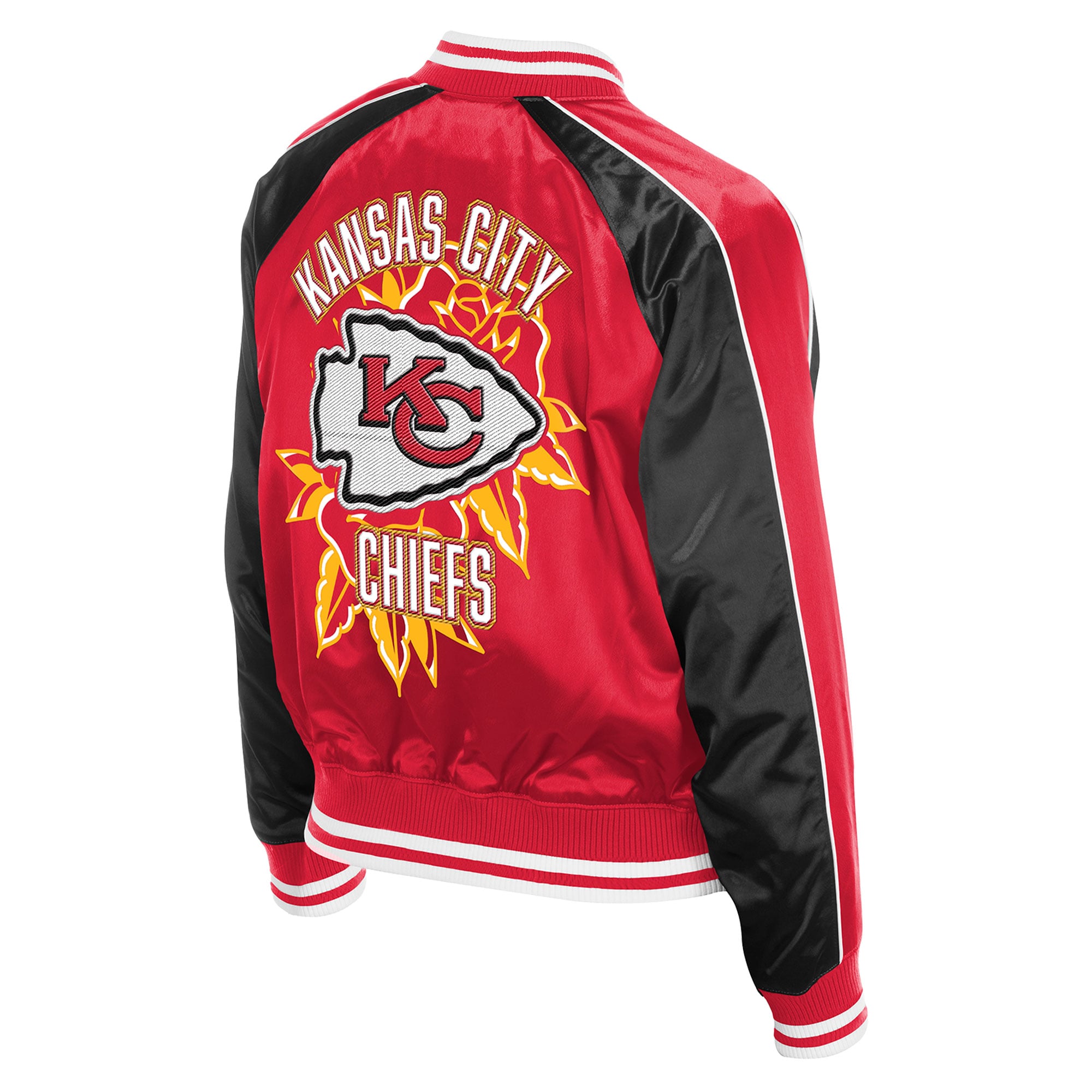 Veste en satin rouge Kansas City Chiefs pour femme, New Era