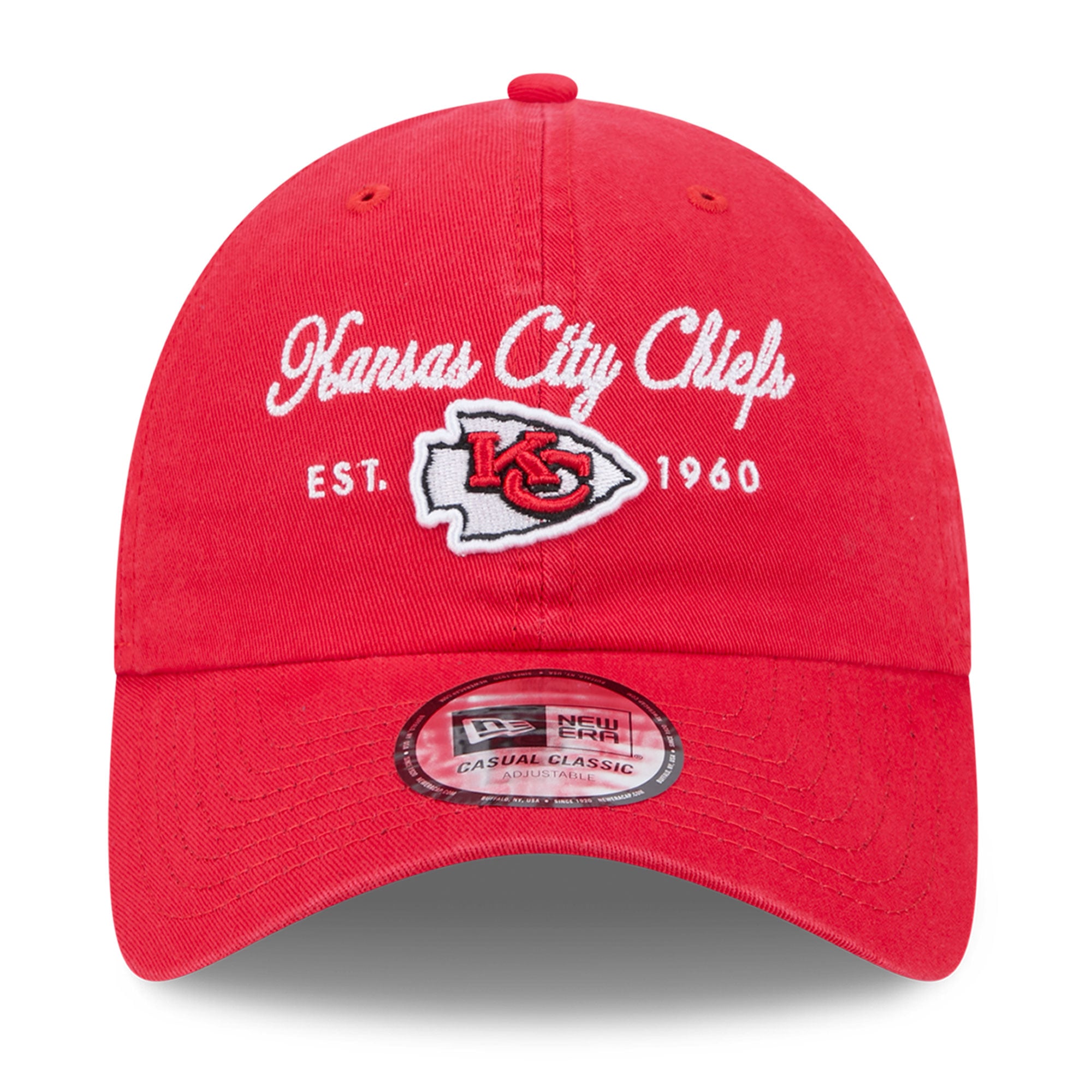 Women's New Era Red Kansas City Chiefs Script Casual Classic Adjustable Hat