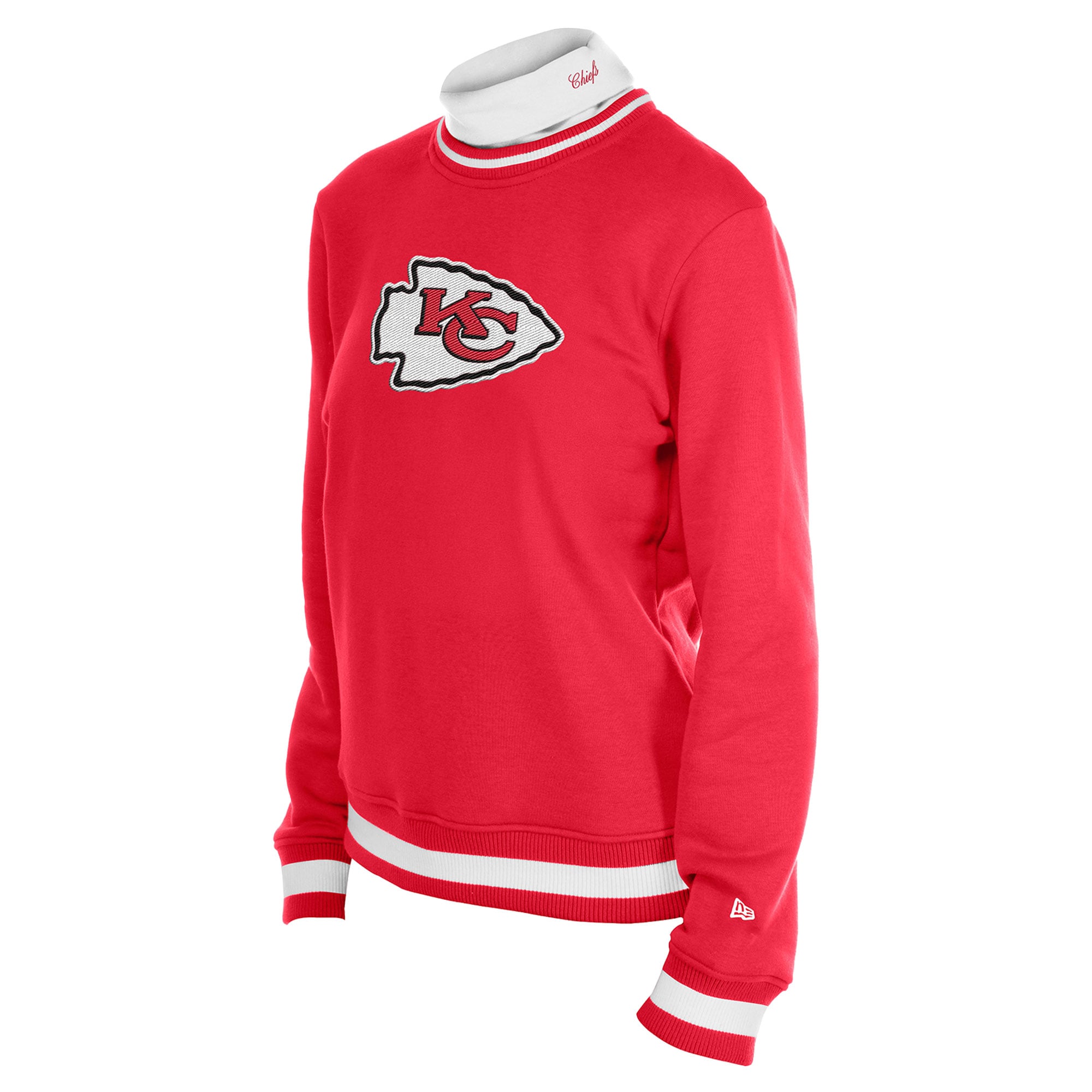 Pull à col roulé New Era rouge Kansas City Chiefs Sport Classics pour femme