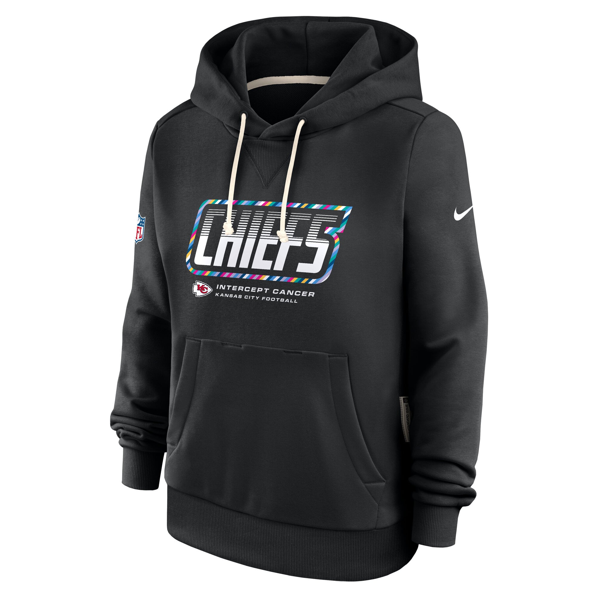 Women's Nike Black Kansas City Chiefs 2026 NFL Crucial Catch Sideline Standard Issue Dri-FIT Pullover Hoodie