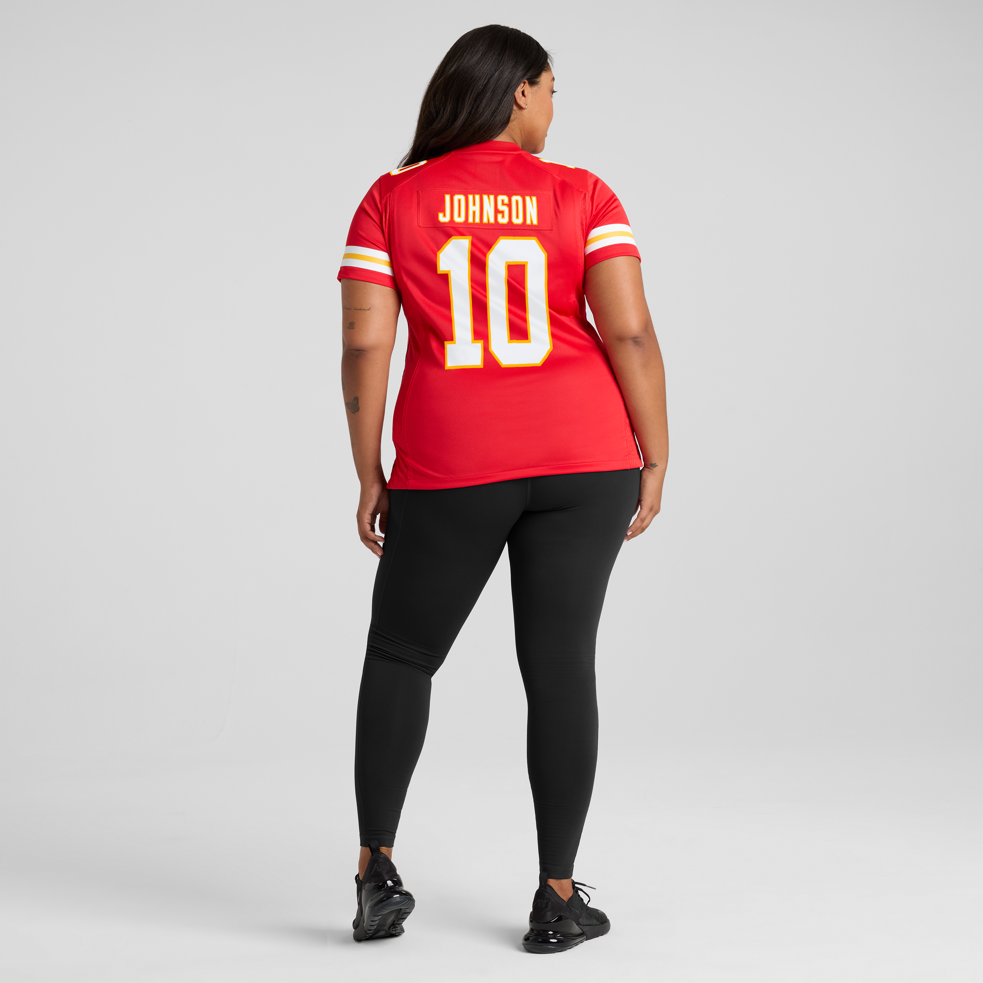 Maillot de match Nike Emmett Johnson rouge des Chiefs Kansas City pour femmes