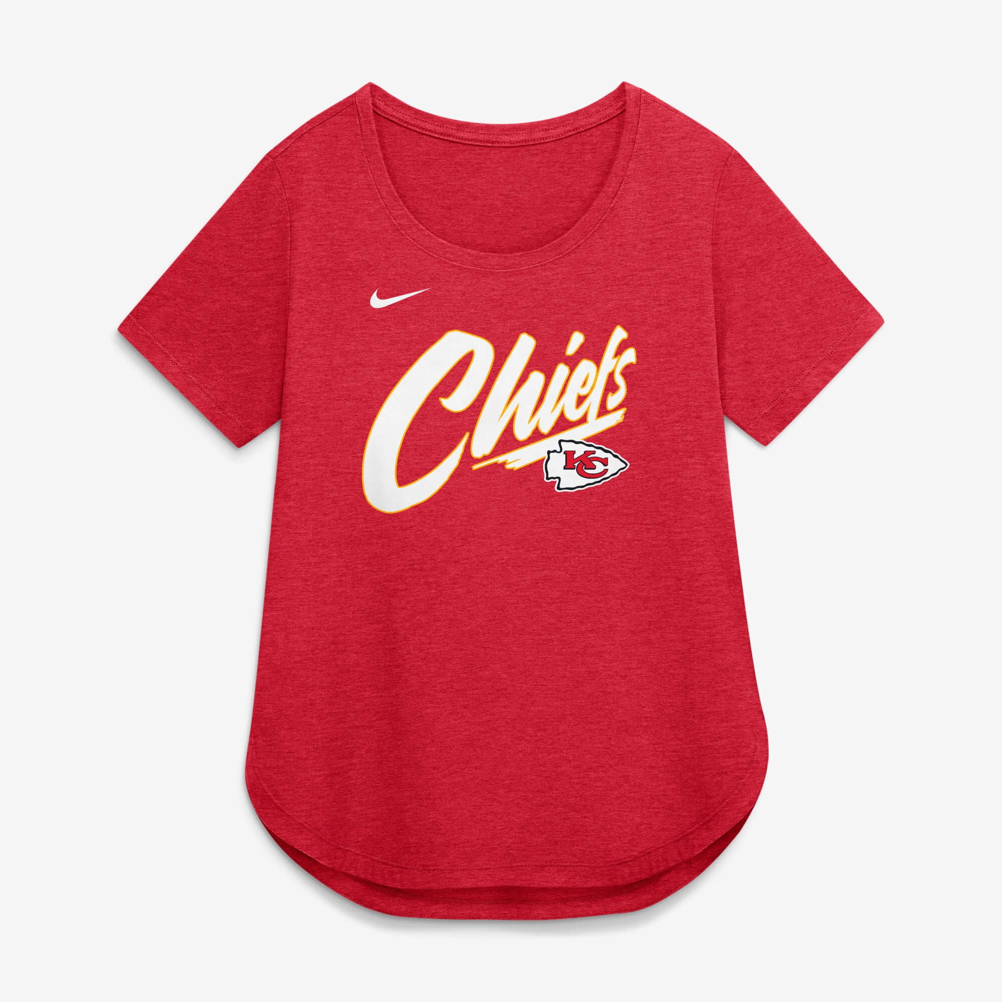 T-shirt Nike Heather Red Kansas City Chiefs Lockup Tri-Blend pour femme