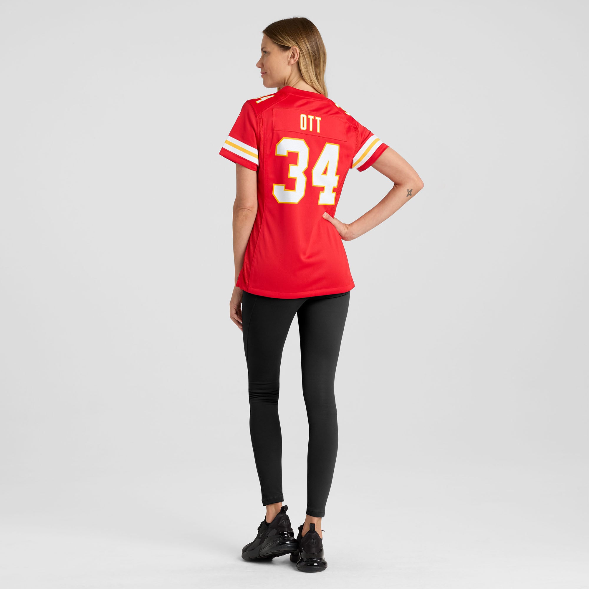 Maillot de match Nike Jaydn Ott rouge des Chiefs Kansas City pour femmes