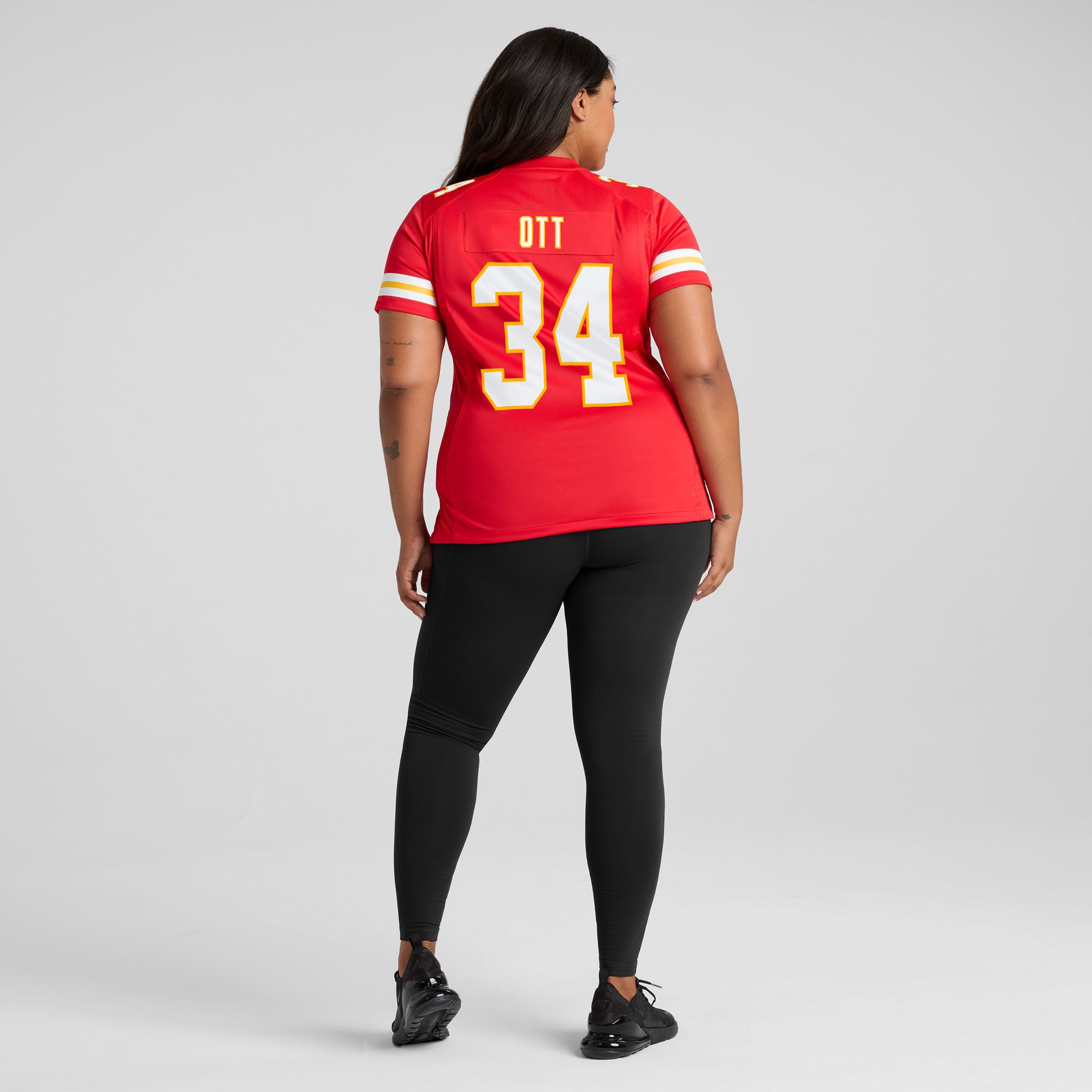 Maillot de match Nike Jaydn Ott rouge des Chiefs Kansas City pour femmes