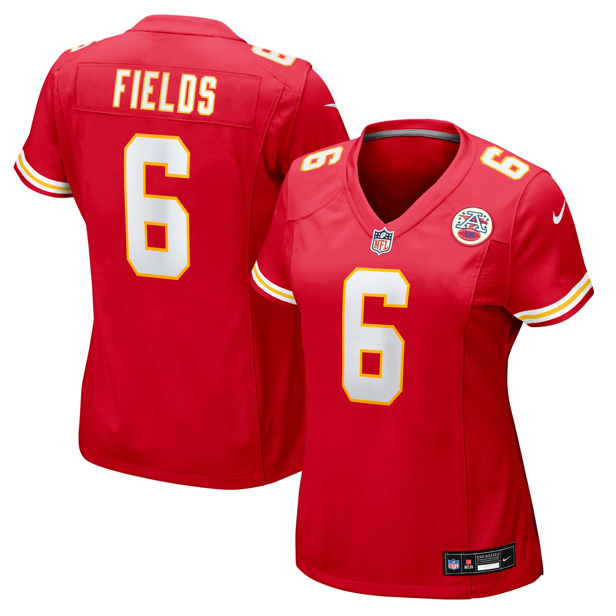 Maillot de match Nike Justin Fields rouge Kansas City Chiefs pour femme