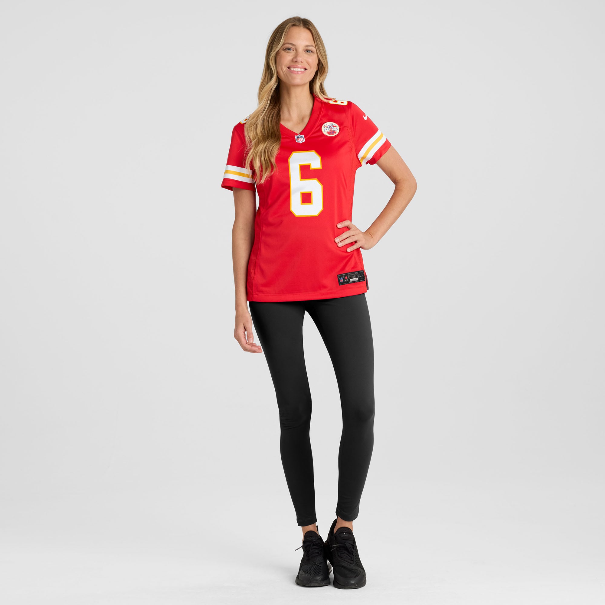Maillot de match Nike Justin Fields rouge Kansas City Chiefs pour femme