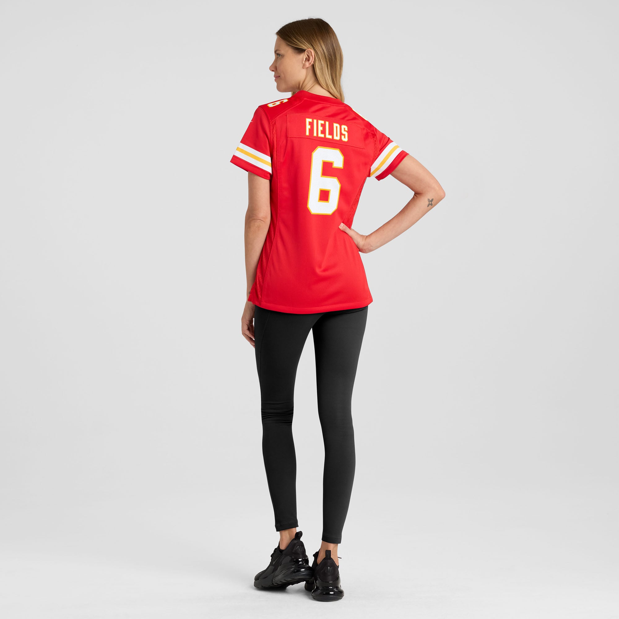 Maillot de match Nike Justin Fields rouge Kansas City Chiefs pour femme
