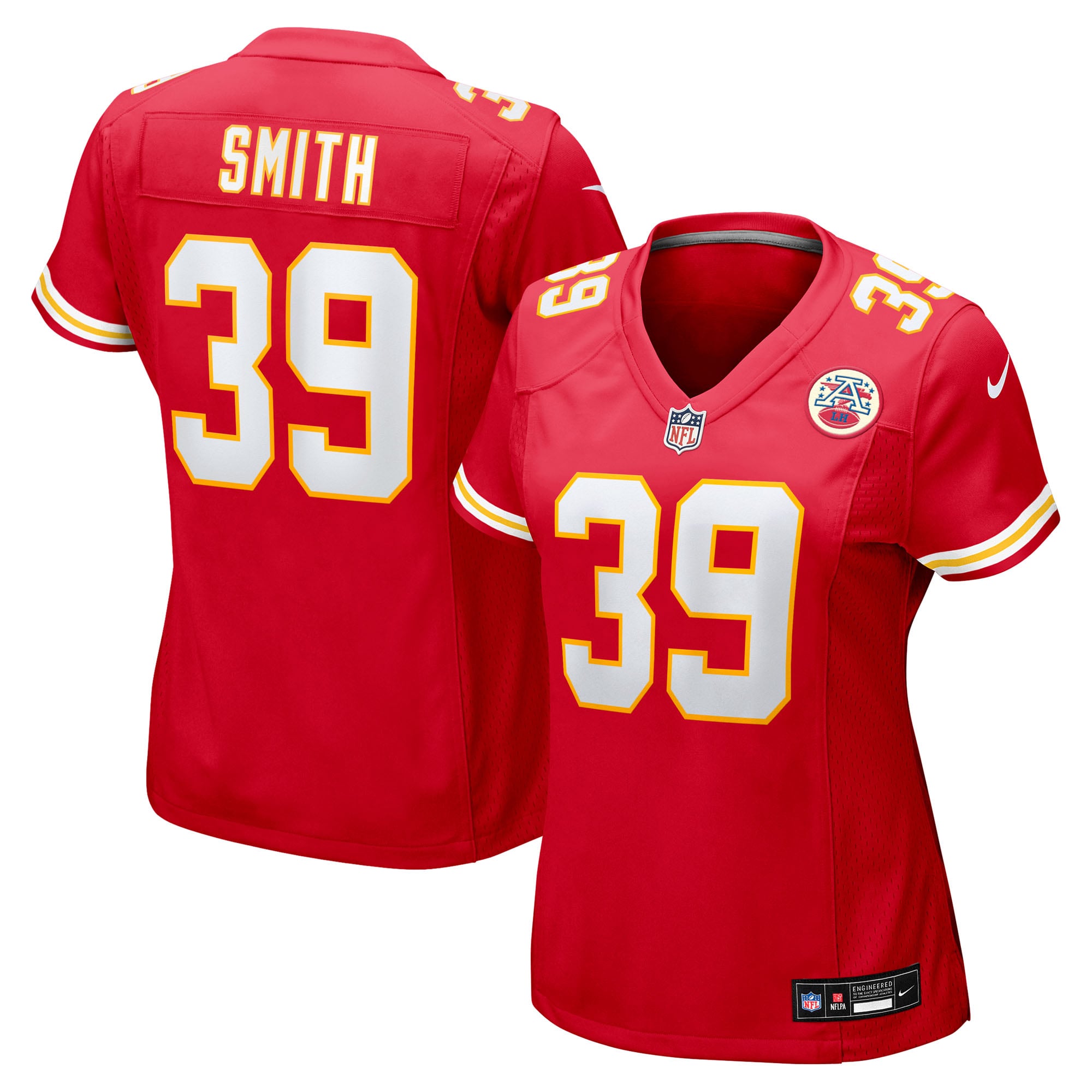 Women's Nike Melvin Smith Jr Red Kansas City Chiefs Team Game Jersey