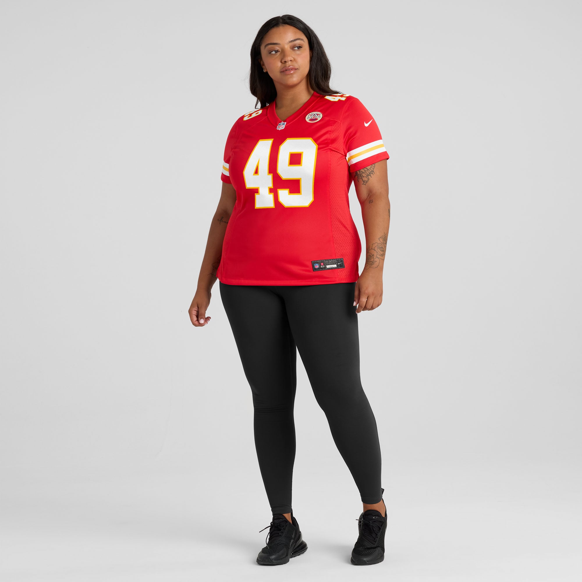 Maillot de match Nike Michael Heldman rouge des Chiefs Kansas City pour femmes