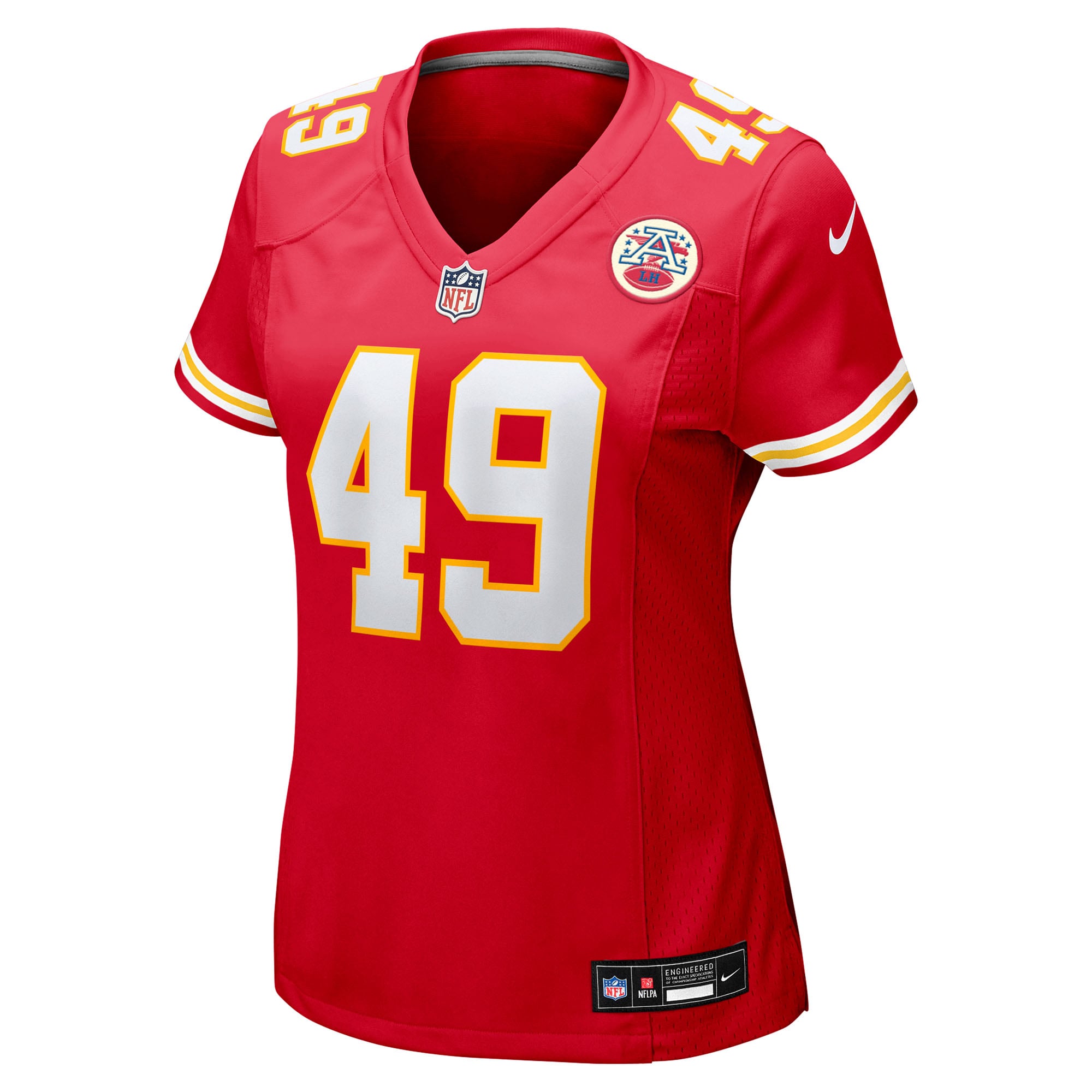 Maillot de match Nike Michael Heldman rouge des Chiefs Kansas City pour femmes