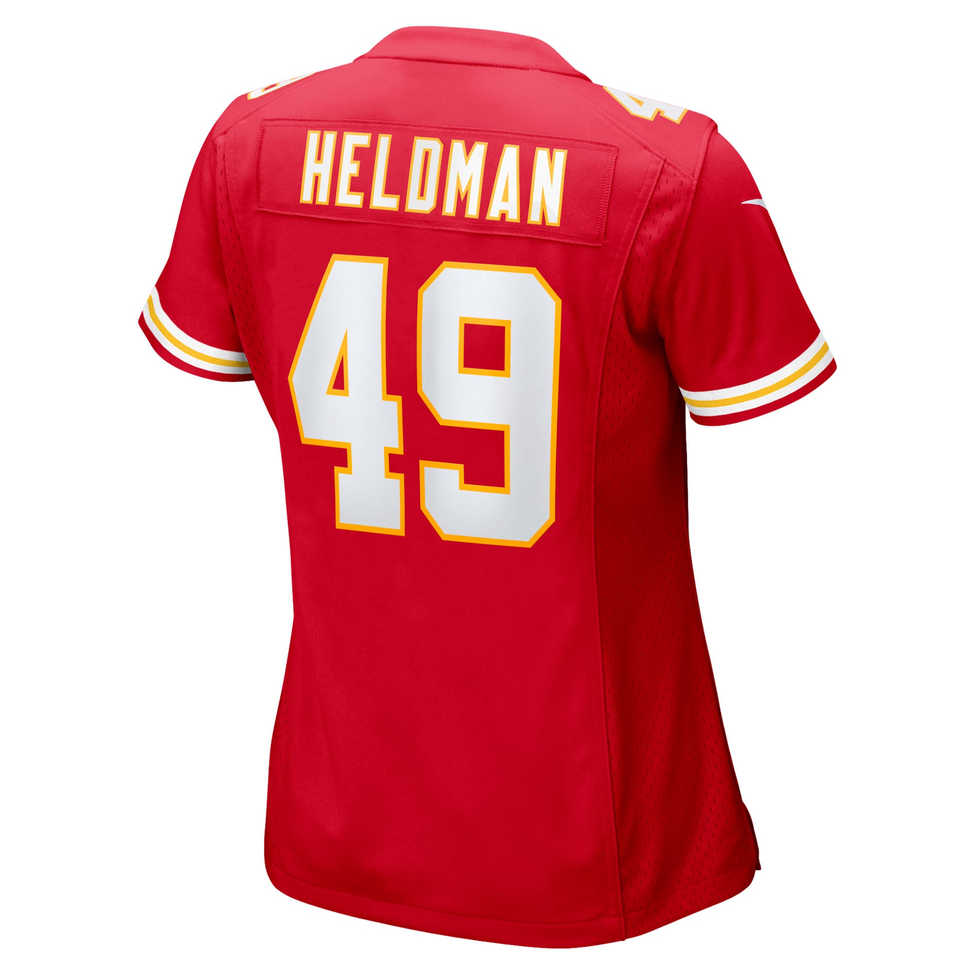 Maillot de match Nike Michael Heldman rouge des Chiefs Kansas City pour femmes