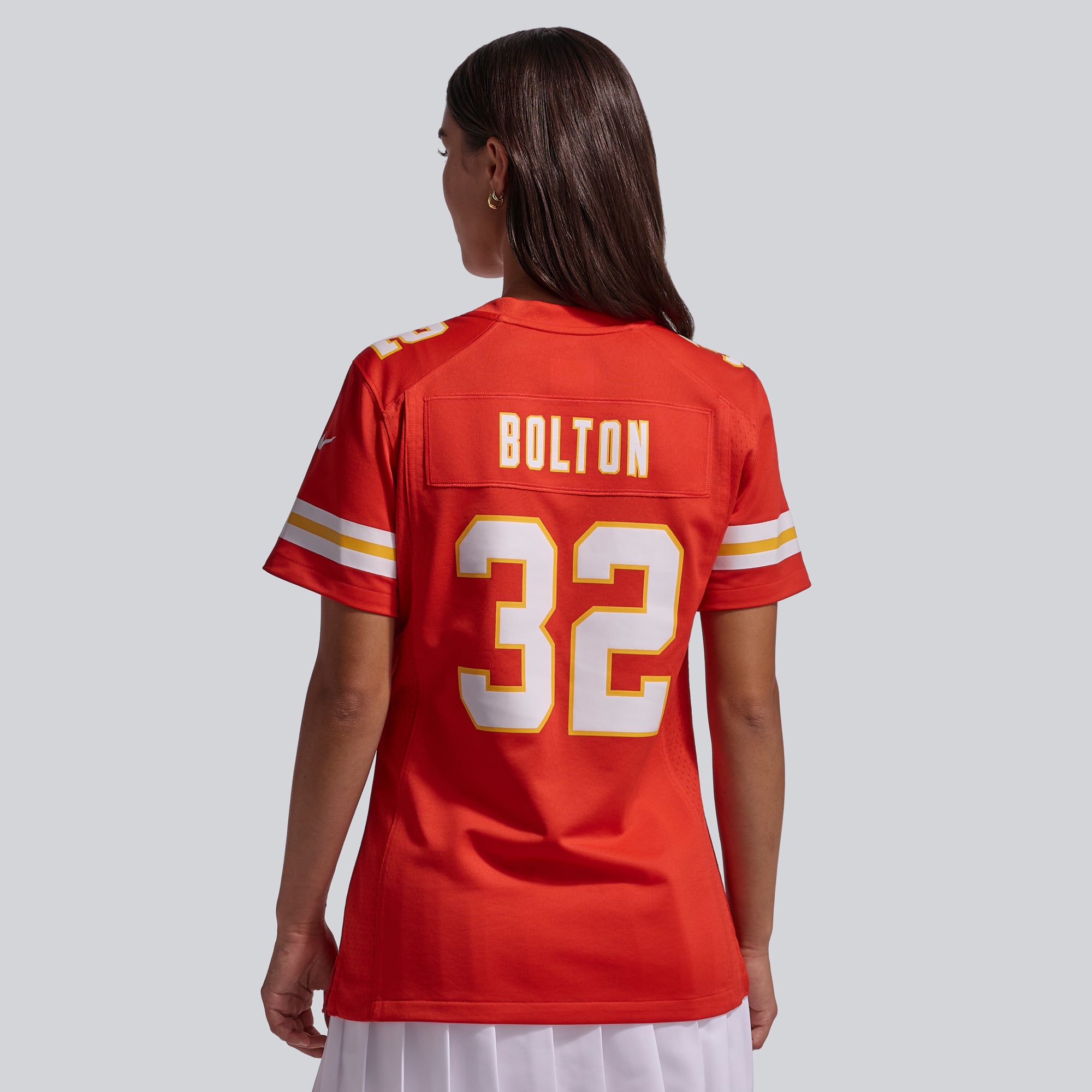 Maillot de match Nike Nick Bolton pour femmes des Chiefs Kansas City, rouge