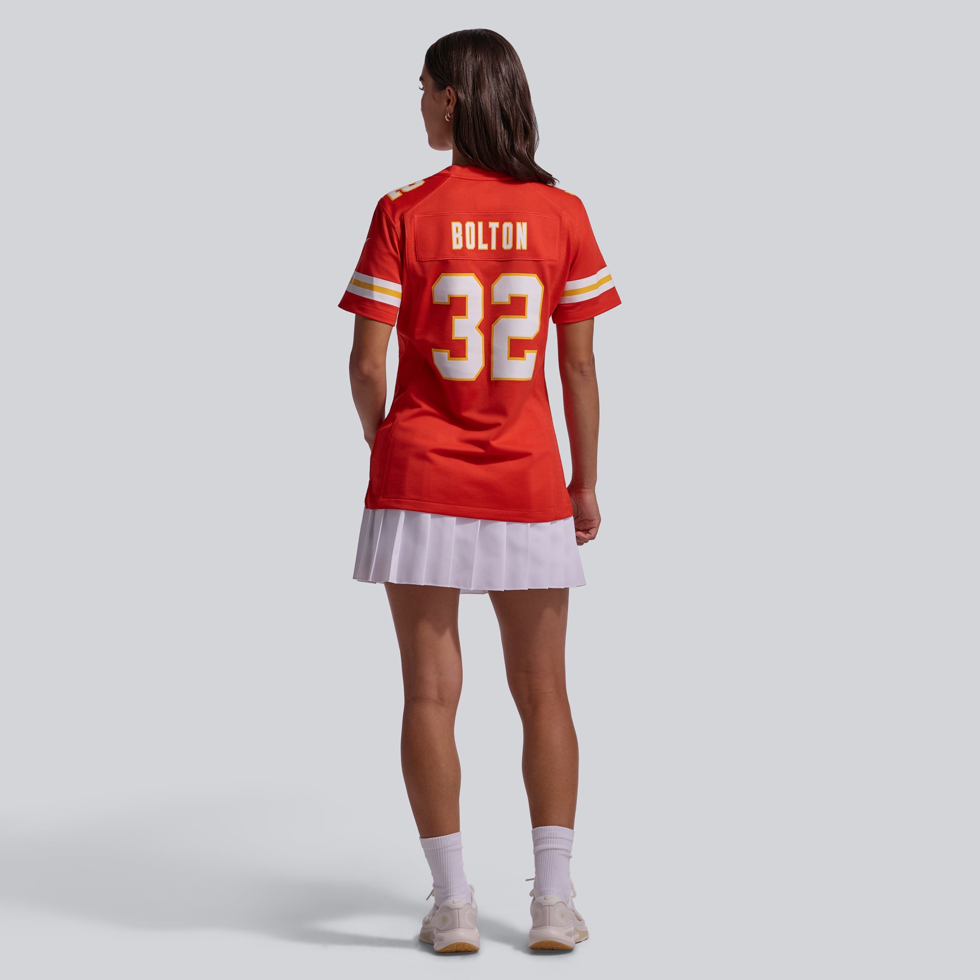 Maillot de match Nike Nick Bolton pour femmes des Chiefs Kansas City, rouge
