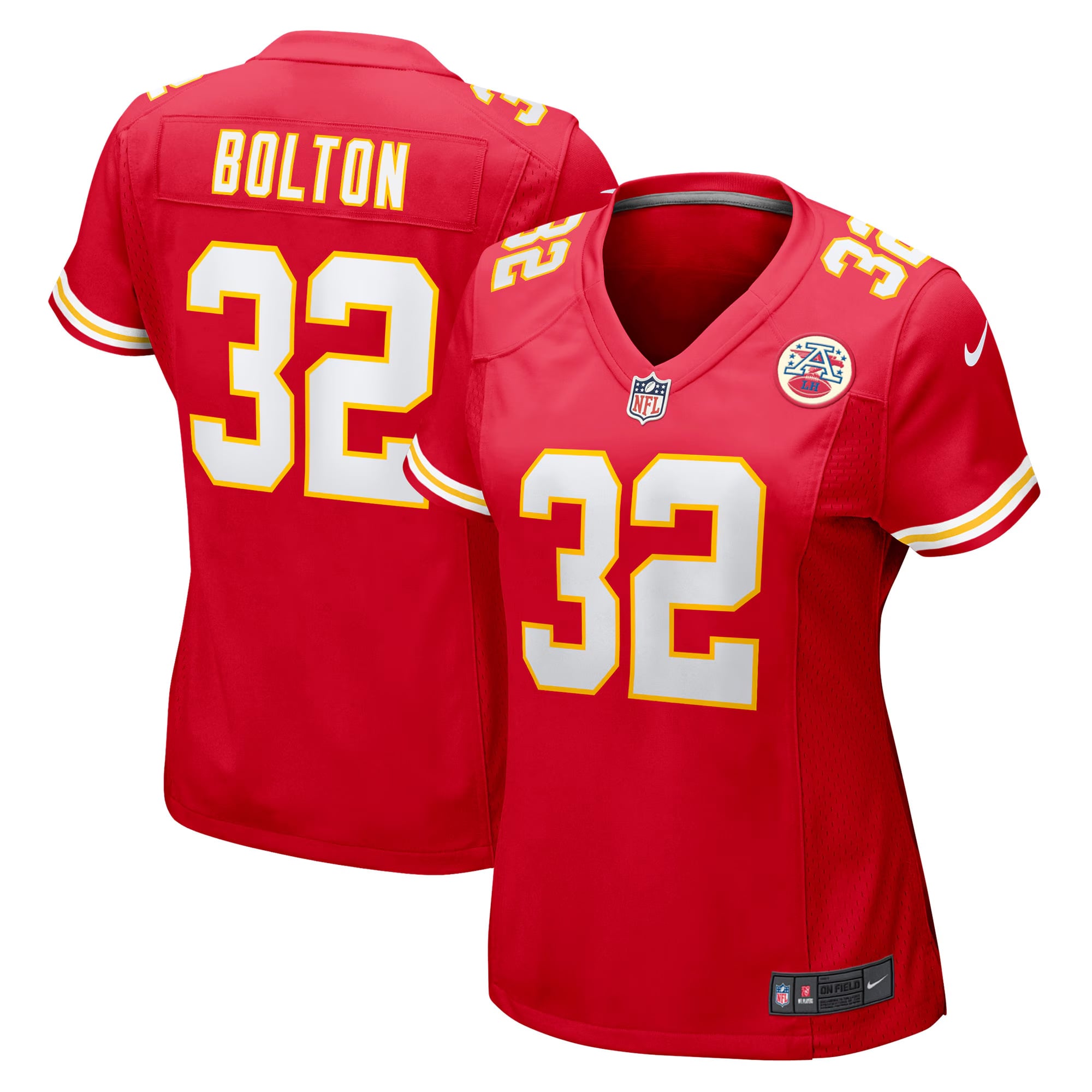 Maillot de match Nike Nick Bolton pour femmes des Chiefs Kansas City, rouge