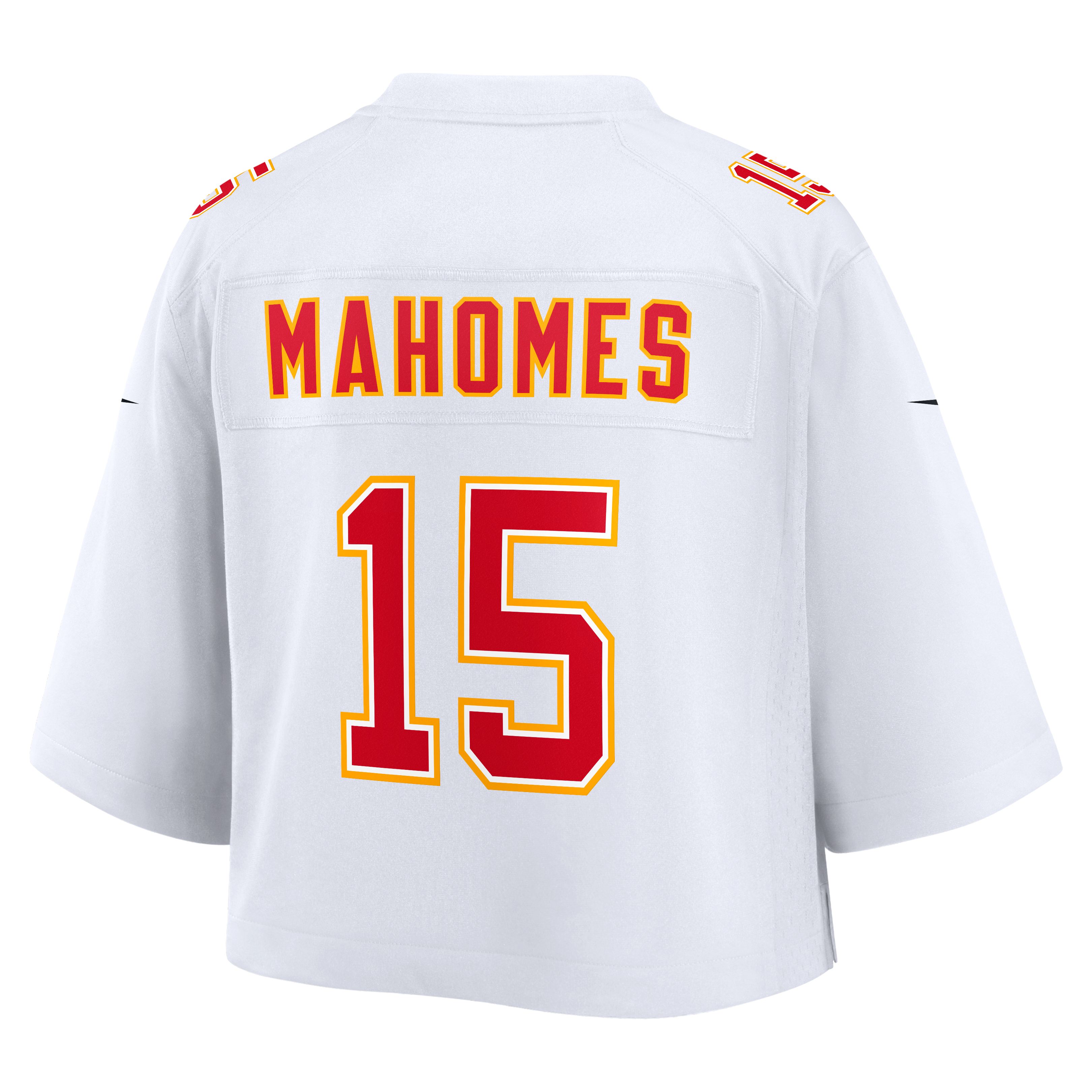 Maillot de match court Nike Patrick Mahomes blanc Kansas City Chiefs pour femme