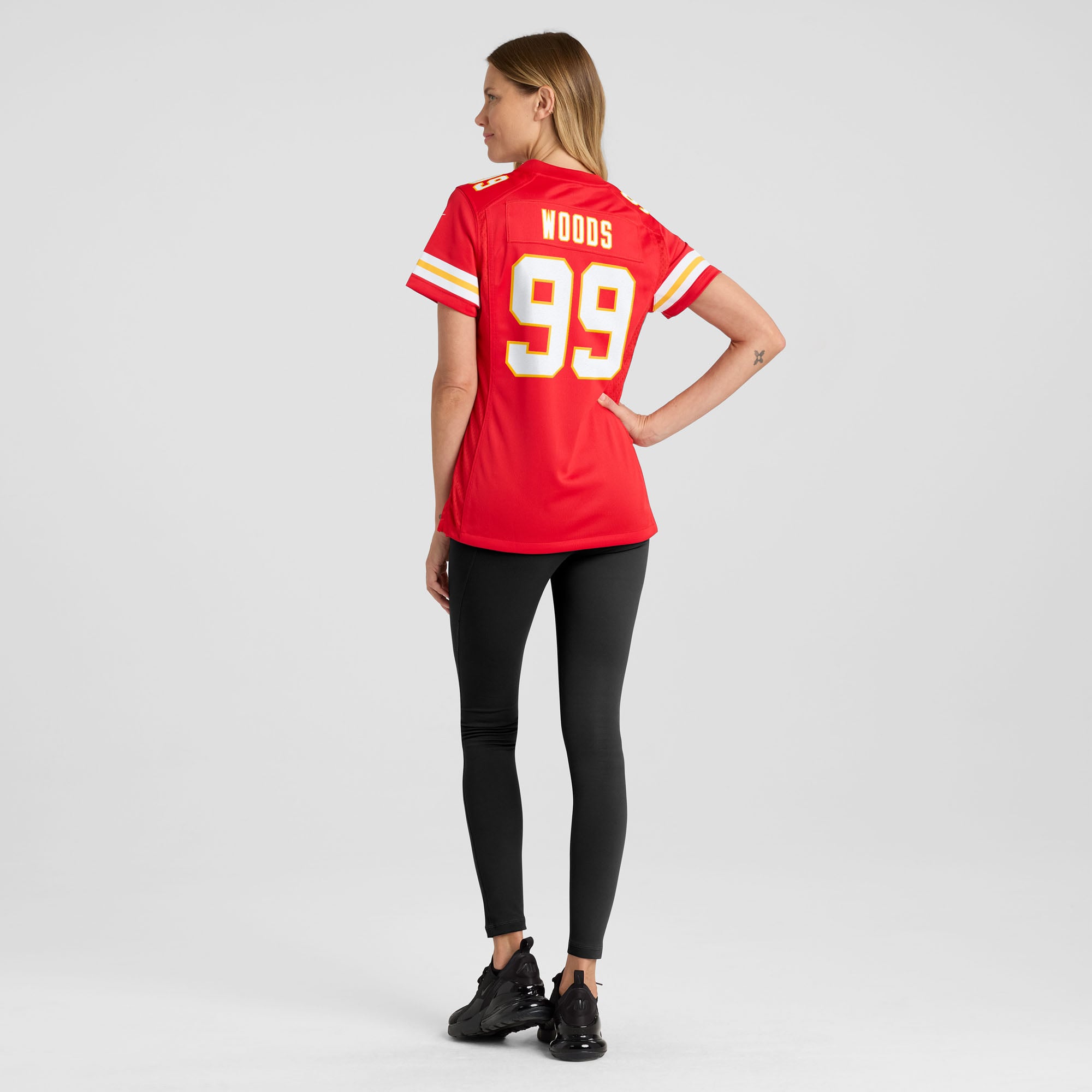 Women's Nike Peter Woods Red Kansas City Chiefs Team Game Jersey